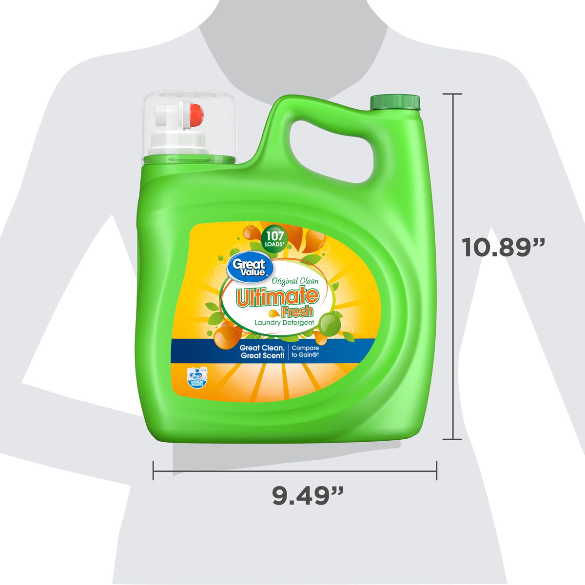Great Value Ultimate Fresh Liquid Laundry Detergent Original Clean 154 fl oz 107 Loads