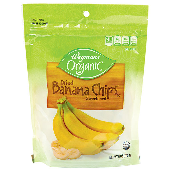 Wegmans Organic Dried Banana Chips 6 Oz