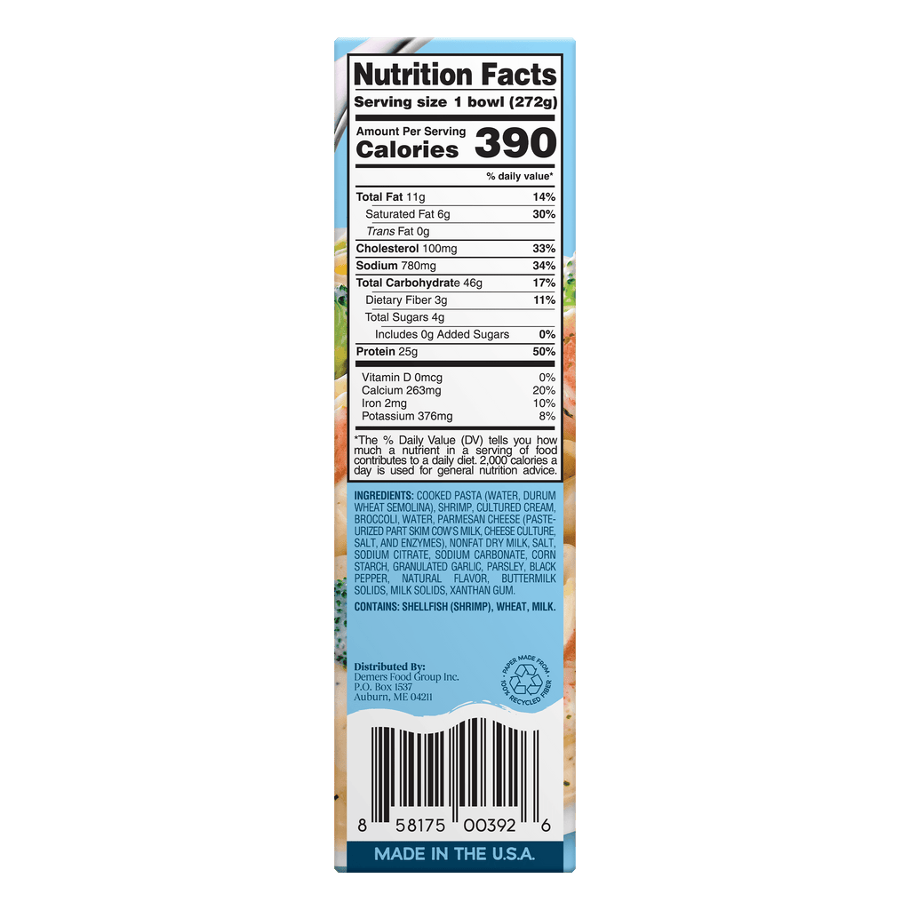 Scott & Jon's Shrimp Alfredo Pasta Frozen Meal 9.6 Oz