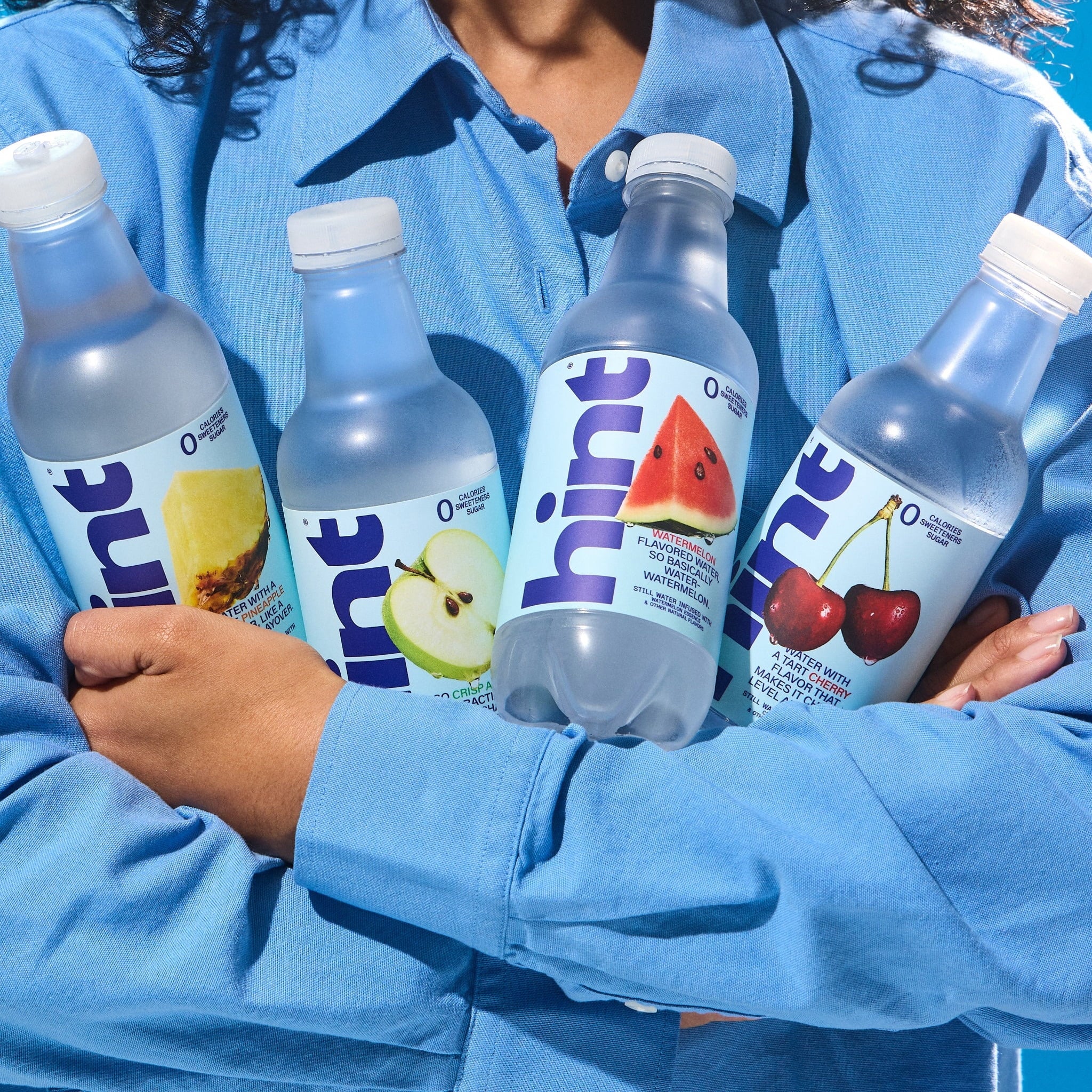 Hint Blue 4-Flavor Variety Pack Flavored Water 16 fl oz 12 Pack Plastic Bottles