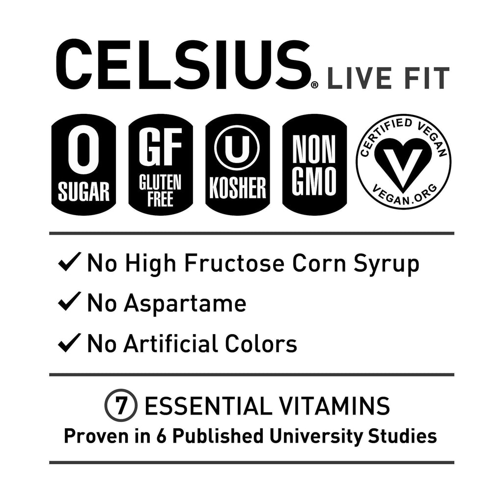 CELSIUS Fizz Free Variety Pack Functional Energy Drink 12 fl oz 12 Pack Cans
