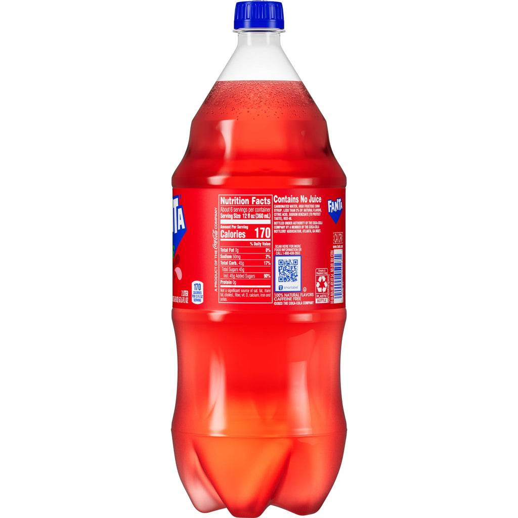 Fanta Strawberry Soda Pop Bottle 2 L