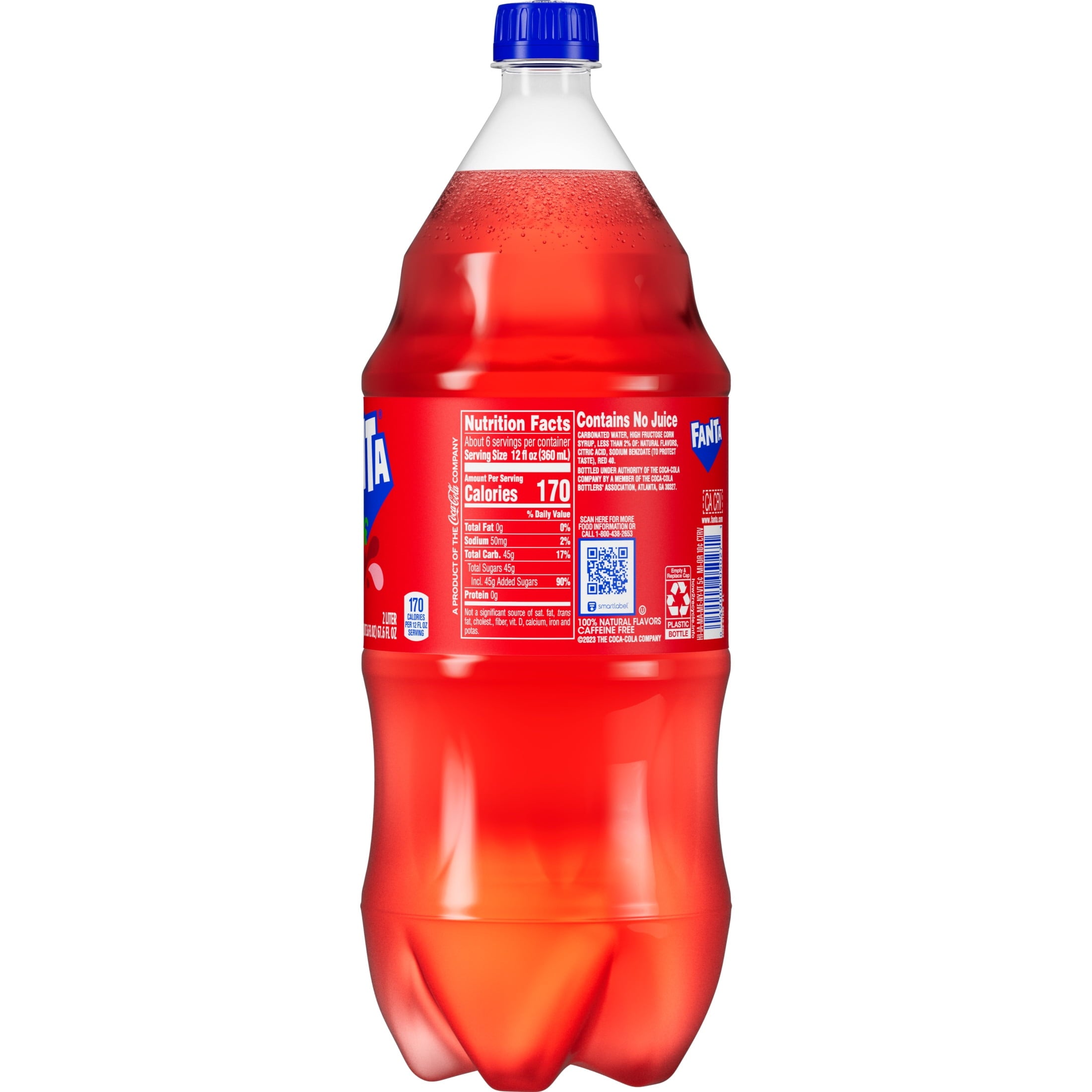 Fanta Strawberry Soda Pop Bottle 2 L