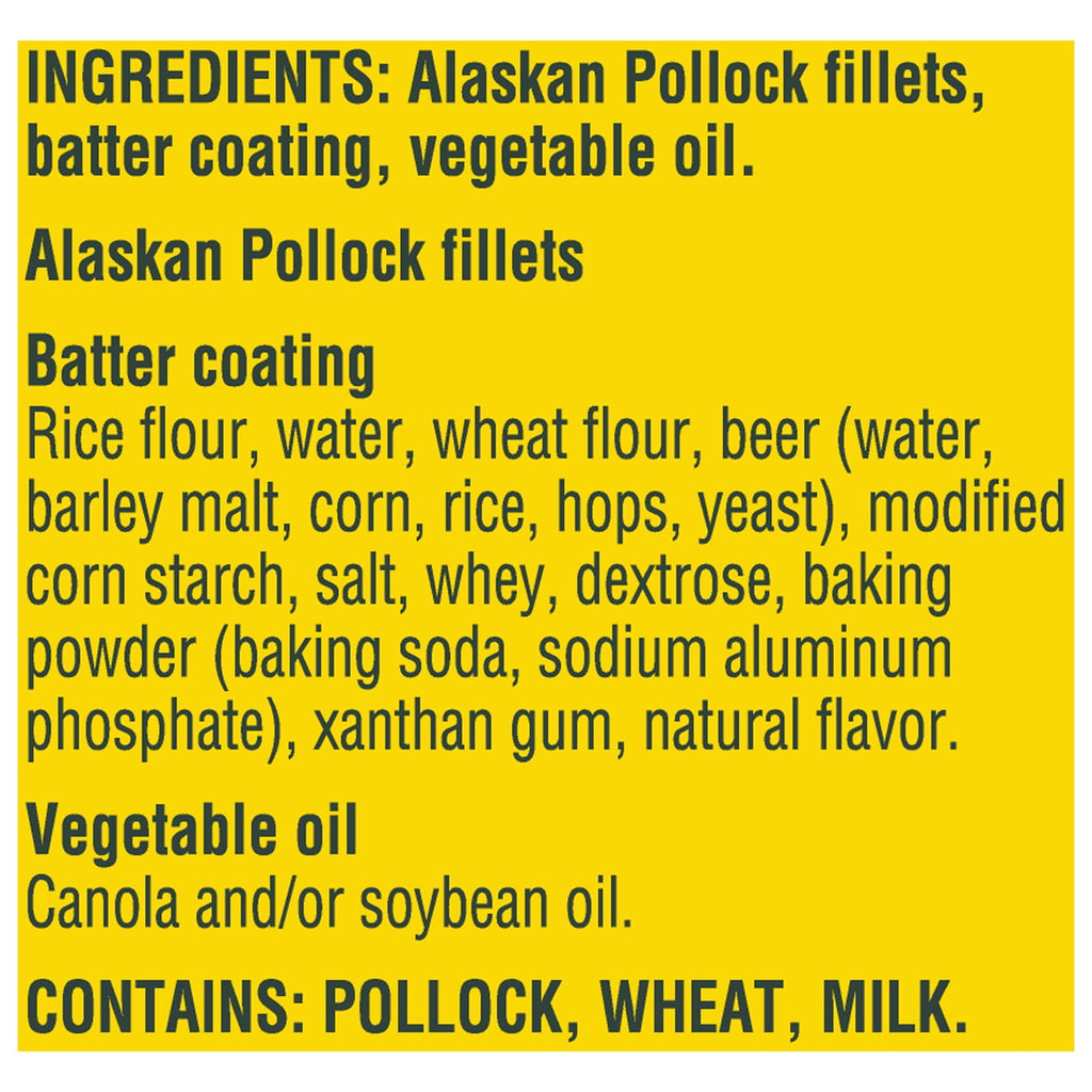 Gorton's Beer Battered Fish Fillets Wild Caught Pollock 18.2 Oz Frozen 10 Count