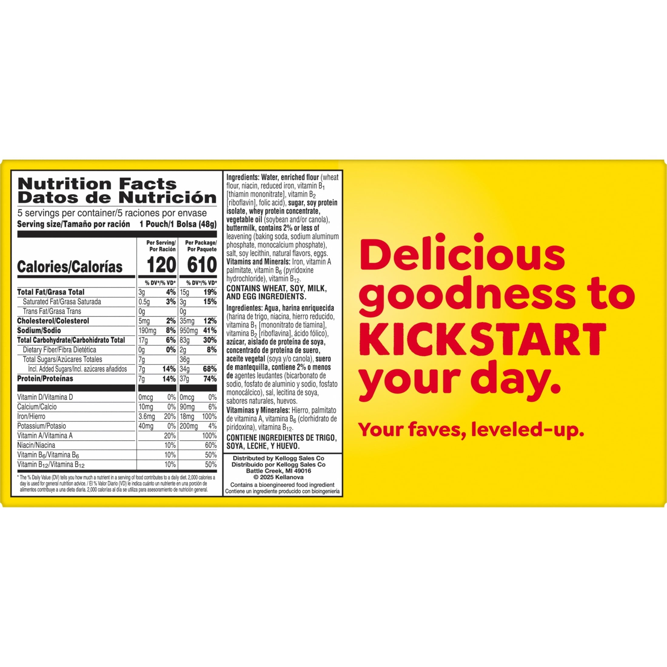 Eggo Protein Minis Buttermilk Vanilla Frozen Pancakes 8.4 Oz 5 Count
