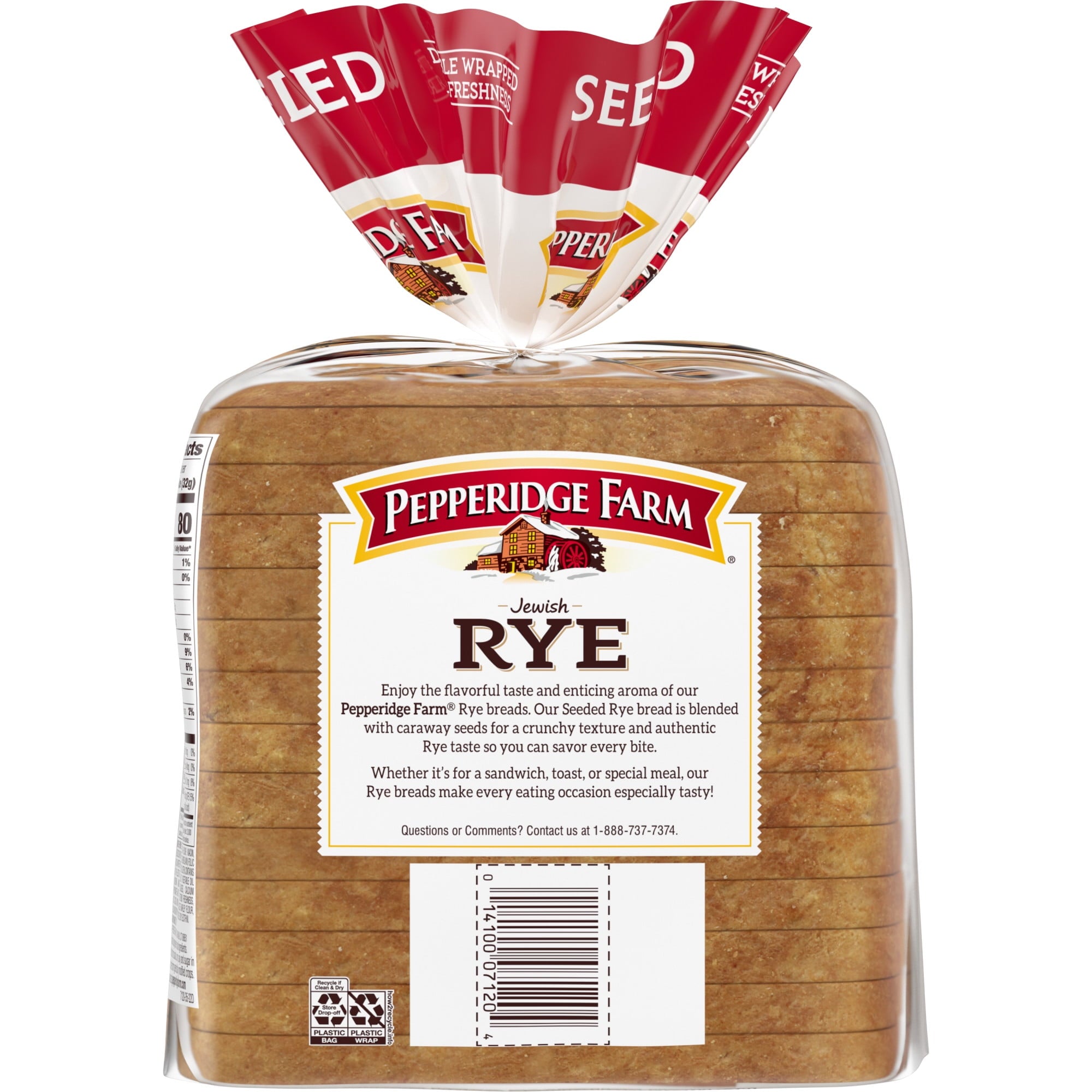 Seeded Jewish Rye Bread 16 Oz