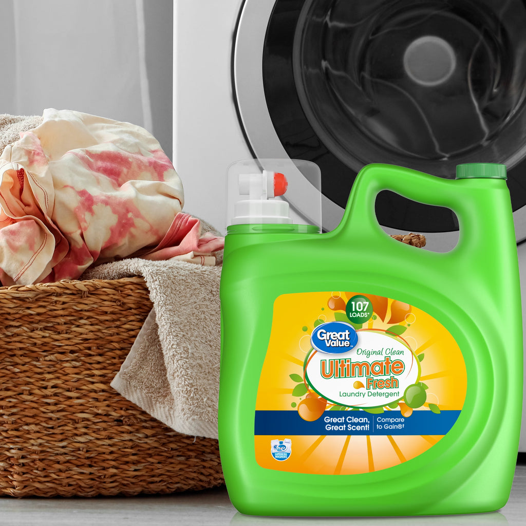 Great Value Ultimate Fresh Liquid Laundry Detergent Original Clean 154 fl oz 107 Loads