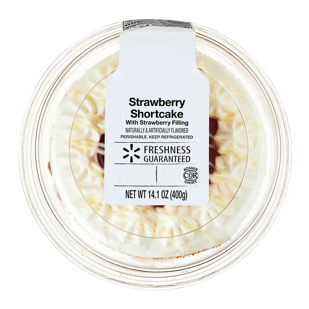 Strawberry Topped Fruit Cake 14.1 Oz Freshness Guaranteed