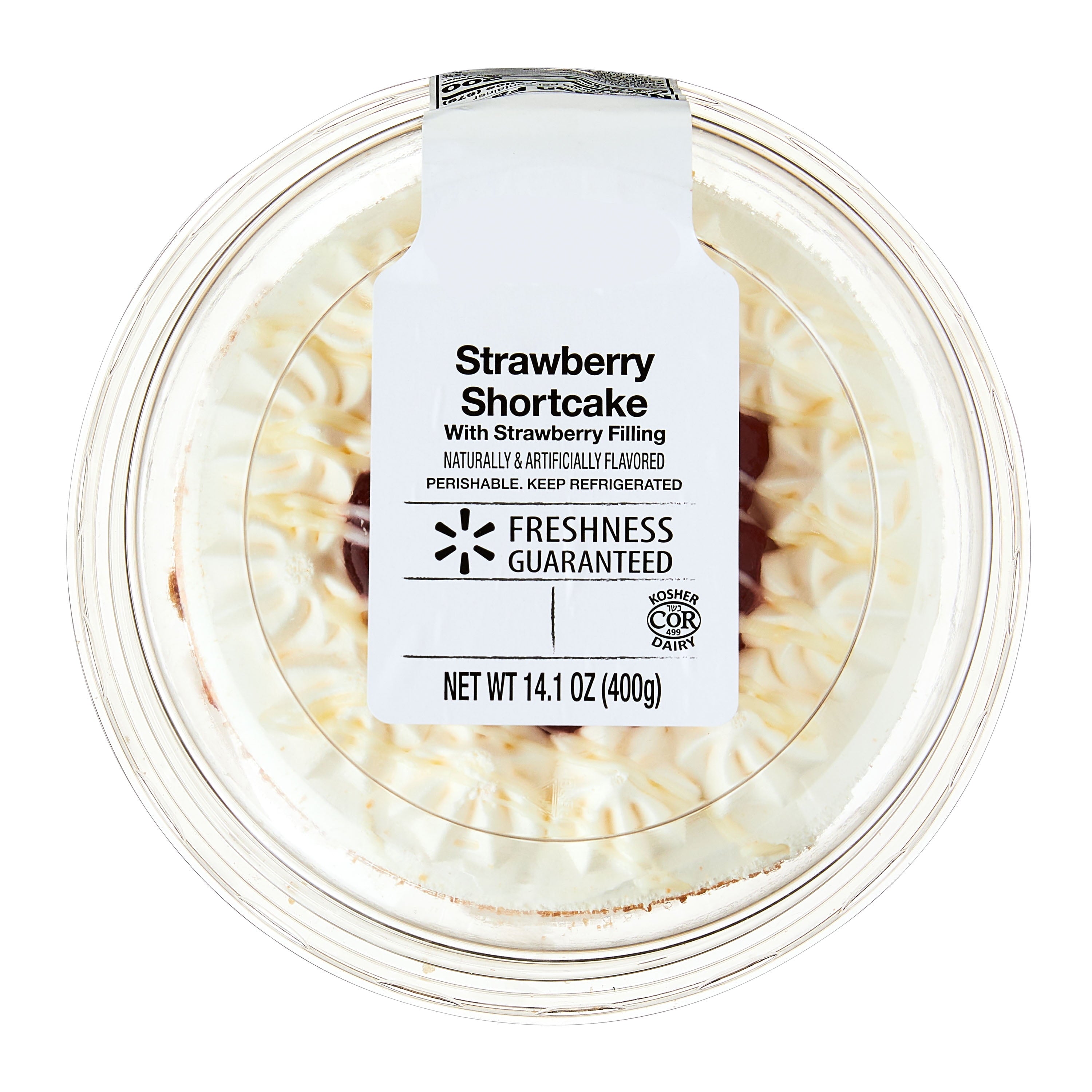 Strawberry Topped Fruit Cake 14.1 Oz Freshness Guaranteed