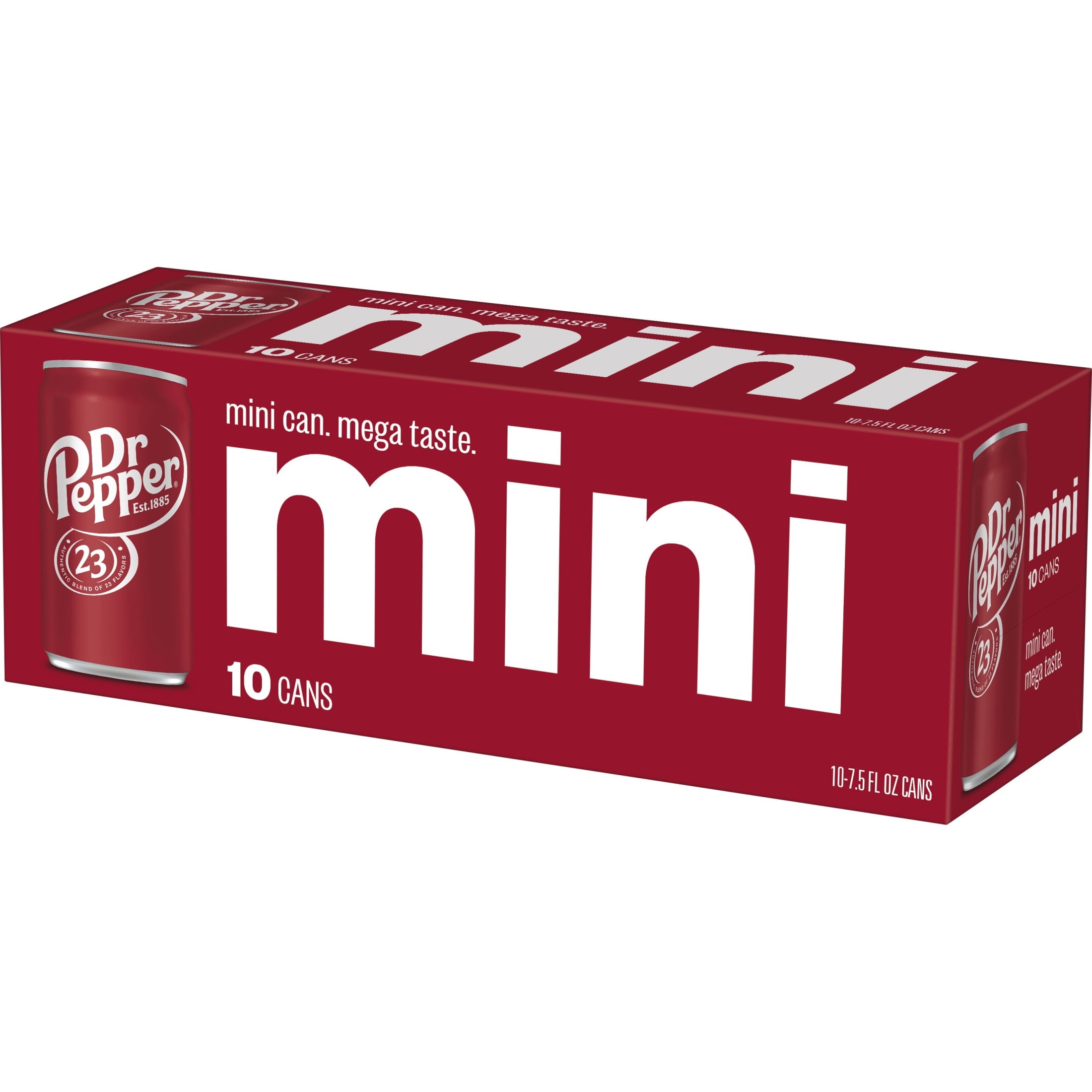 Dr Pepper Soda Pop Cans 7.5 Fl Oz 10 Pack