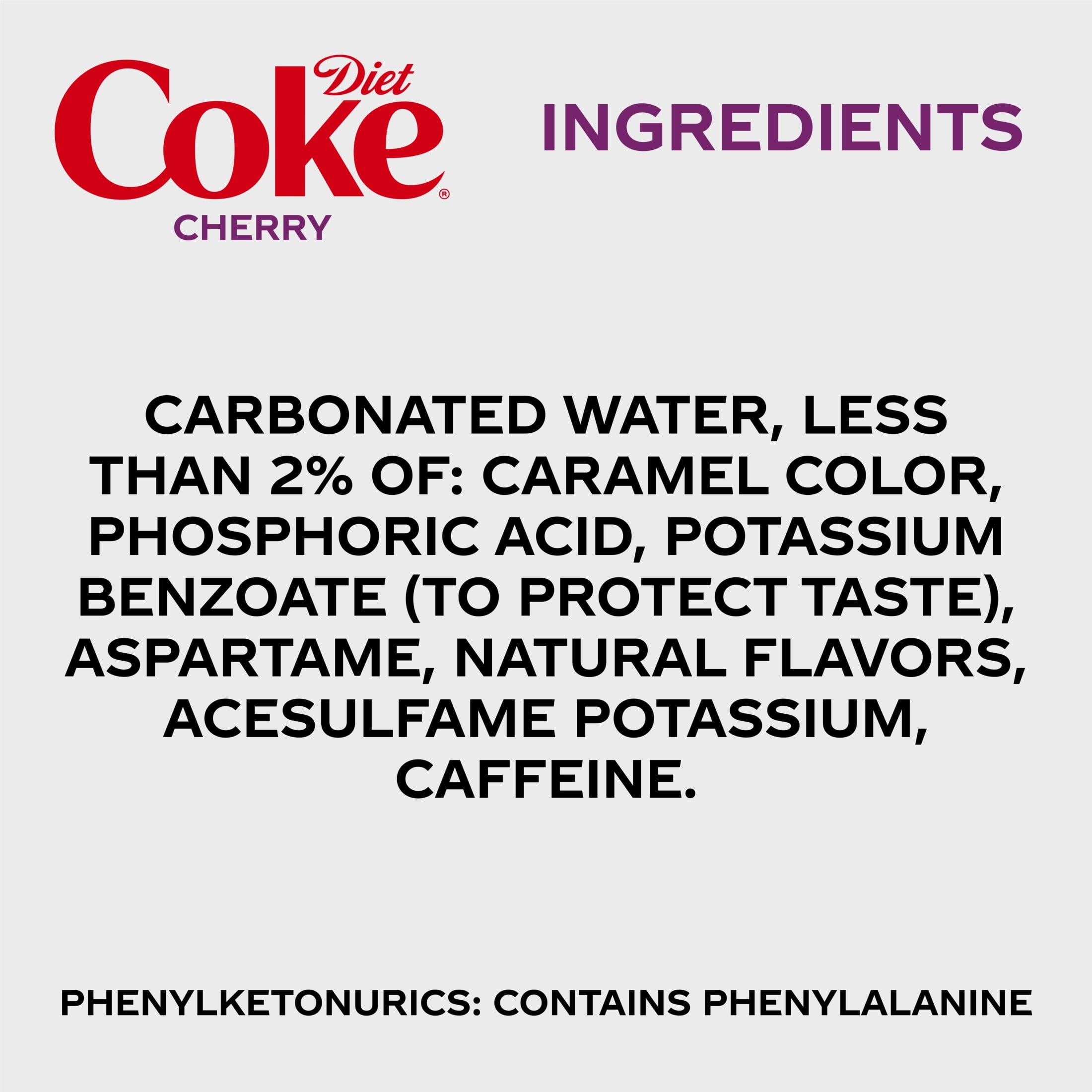 Diet Cherry Soda Pop Cans 12 Fl Oz 12 Pack Diet Coke