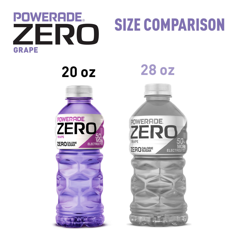 Powerade Zero Sugar Grape Electrolyte Sports Drink 20 fl oz 8 Count