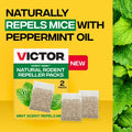 Victor Scent-Away Mouse Repellent - Repel by Scent - Natural Rodent Repellent - 2 Pack