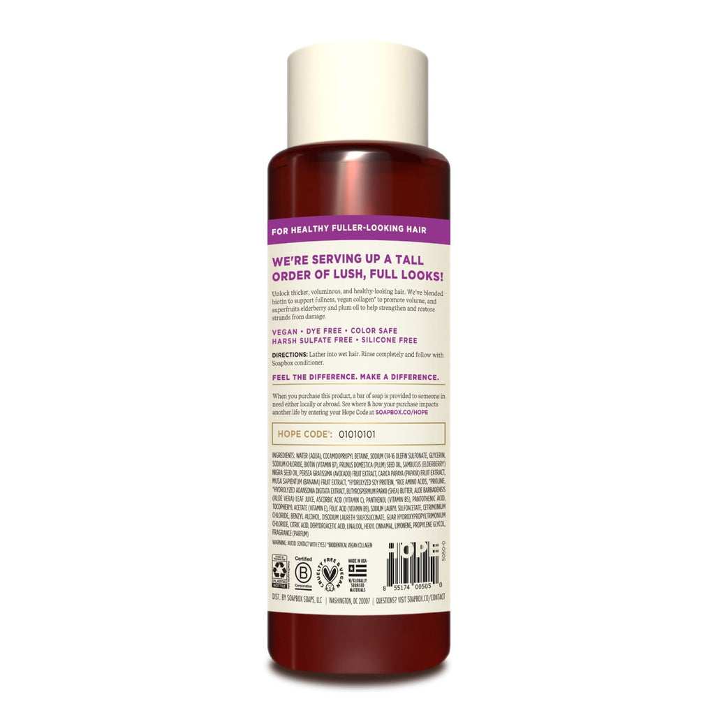 Soapbox Biotin & Superfruit Volumizing Shampoo For Fuller Hair 16 fl oz