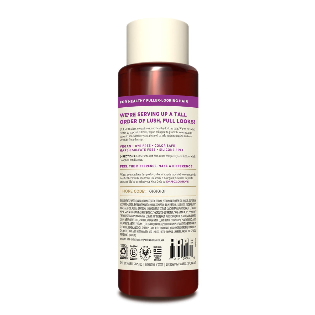 Soapbox Biotin & Superfruit Volumizing Shampoo For Fuller Hair 16 fl oz