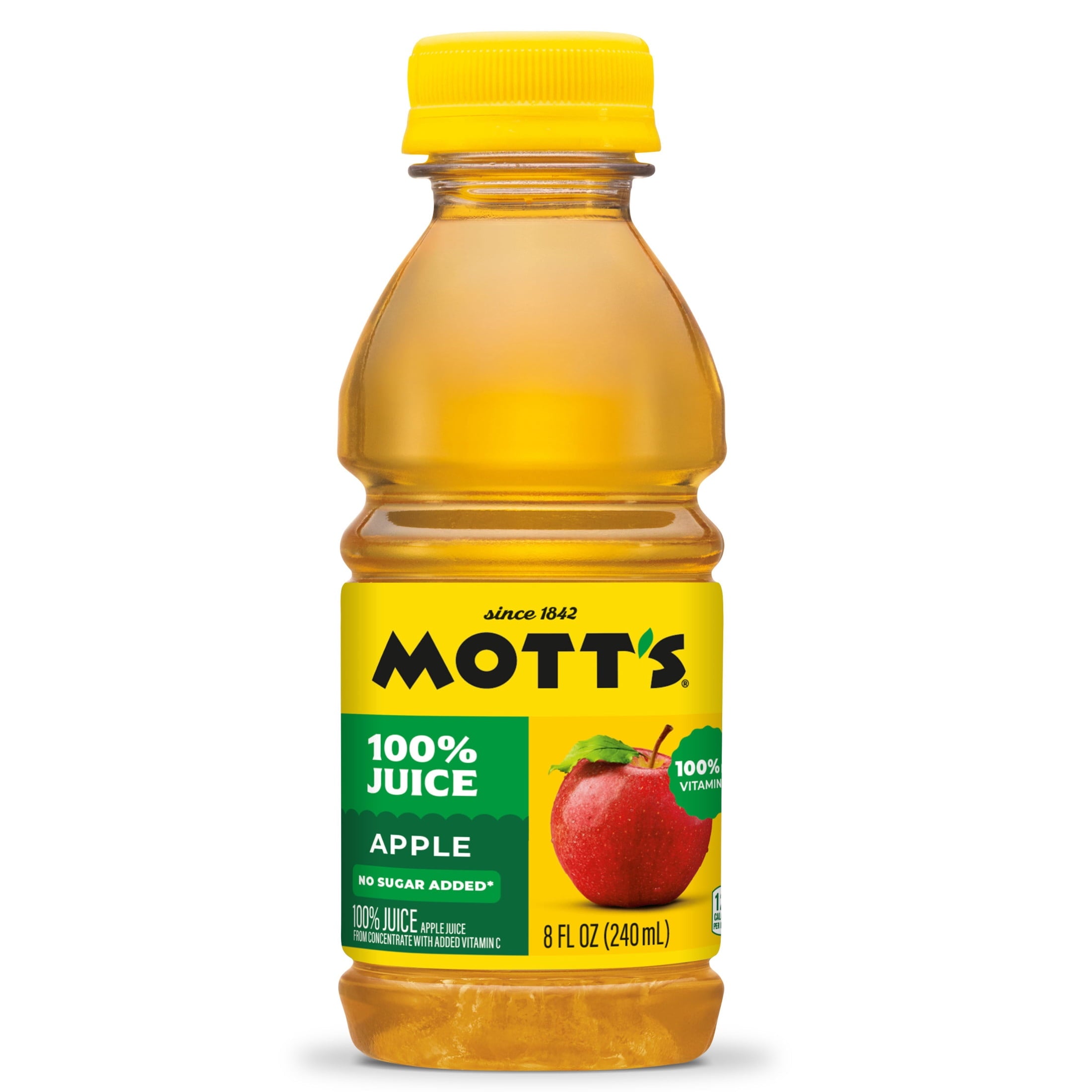 Mott's 100% Apple Juice Pulp-Free 8 fl oz 6 Count Bottles