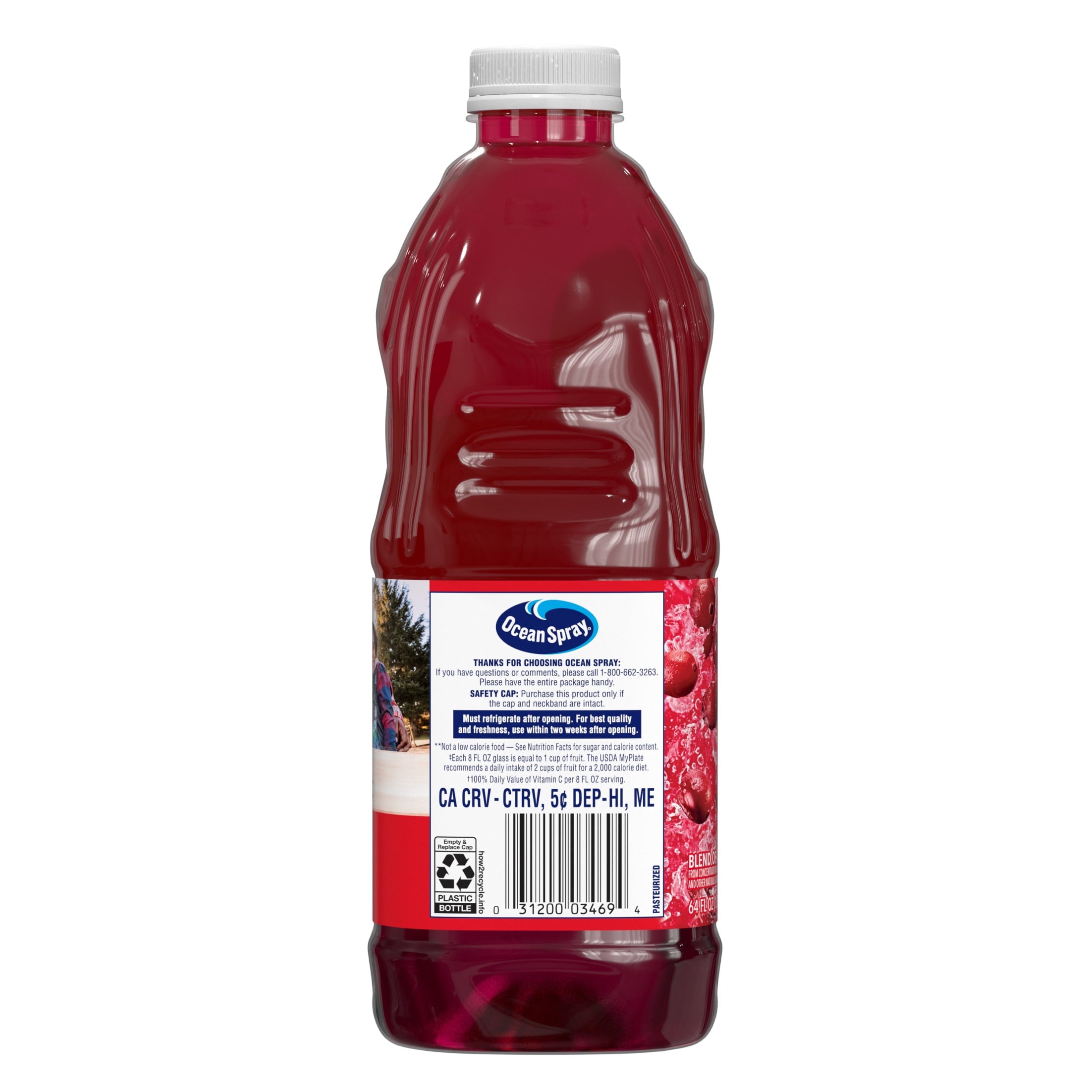 Ocean Spray 100% Juice Cranberry Juice Blend 64 fl oz Bottle