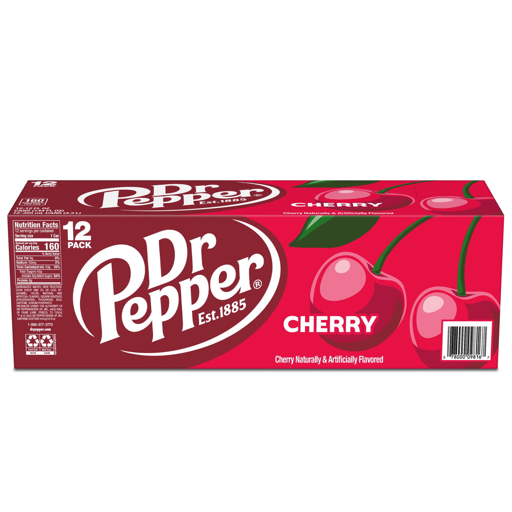 Cherry Soda Pop Cans 12 Fl Oz 12 Pack Dr Pepper