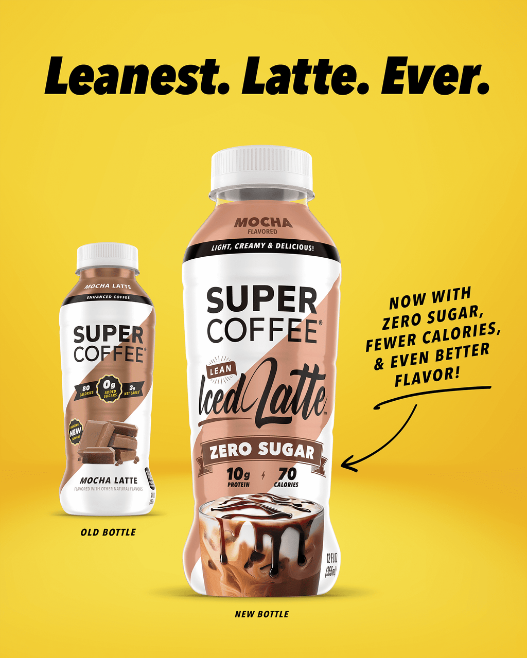 Super Coffee Mocha Naturally Caffeinated Dark Roast Iced Coffee 12 fl oz Bottle