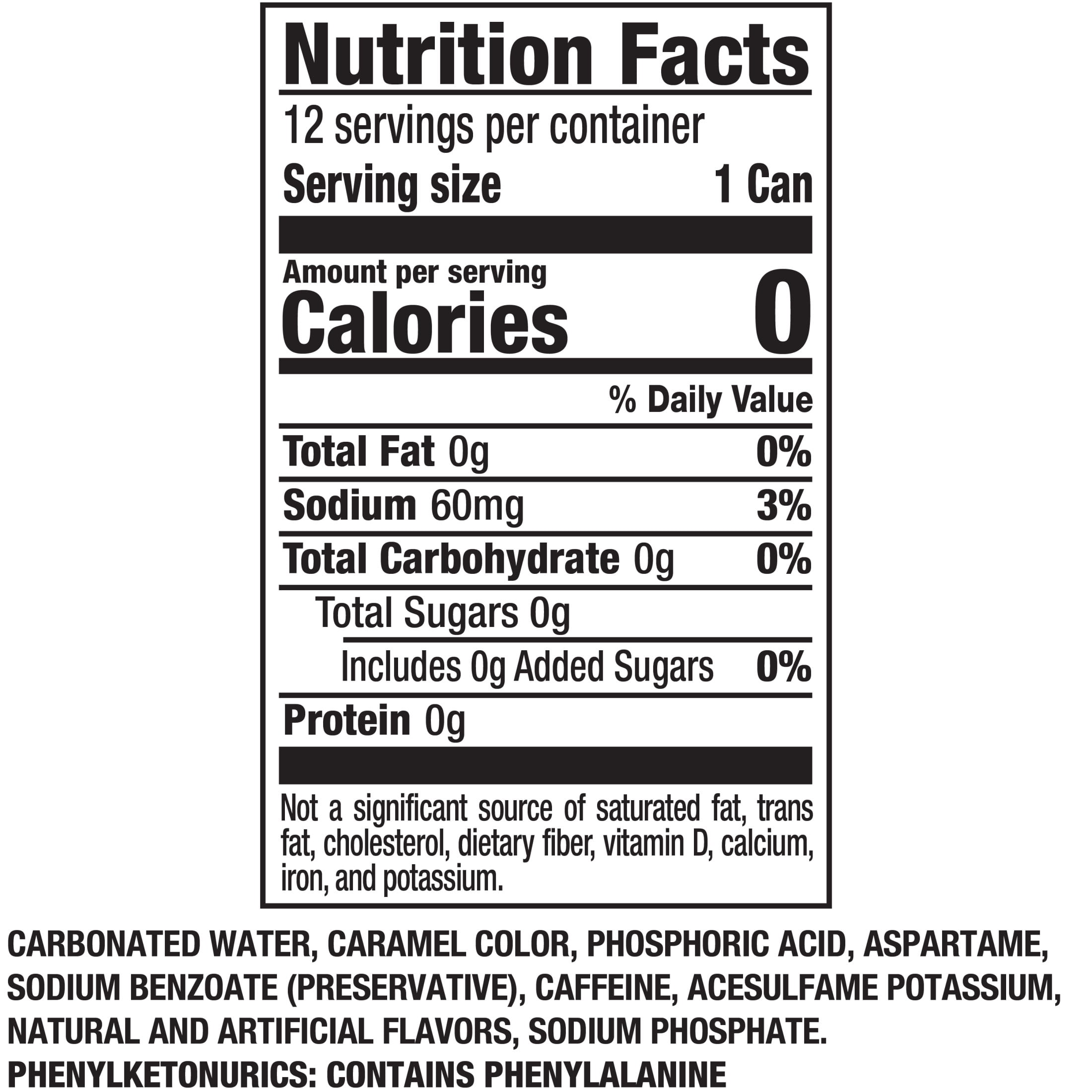 Zero Sugar Soda Pop Cans 12 Fl Oz 12 Pack Dr Pepper