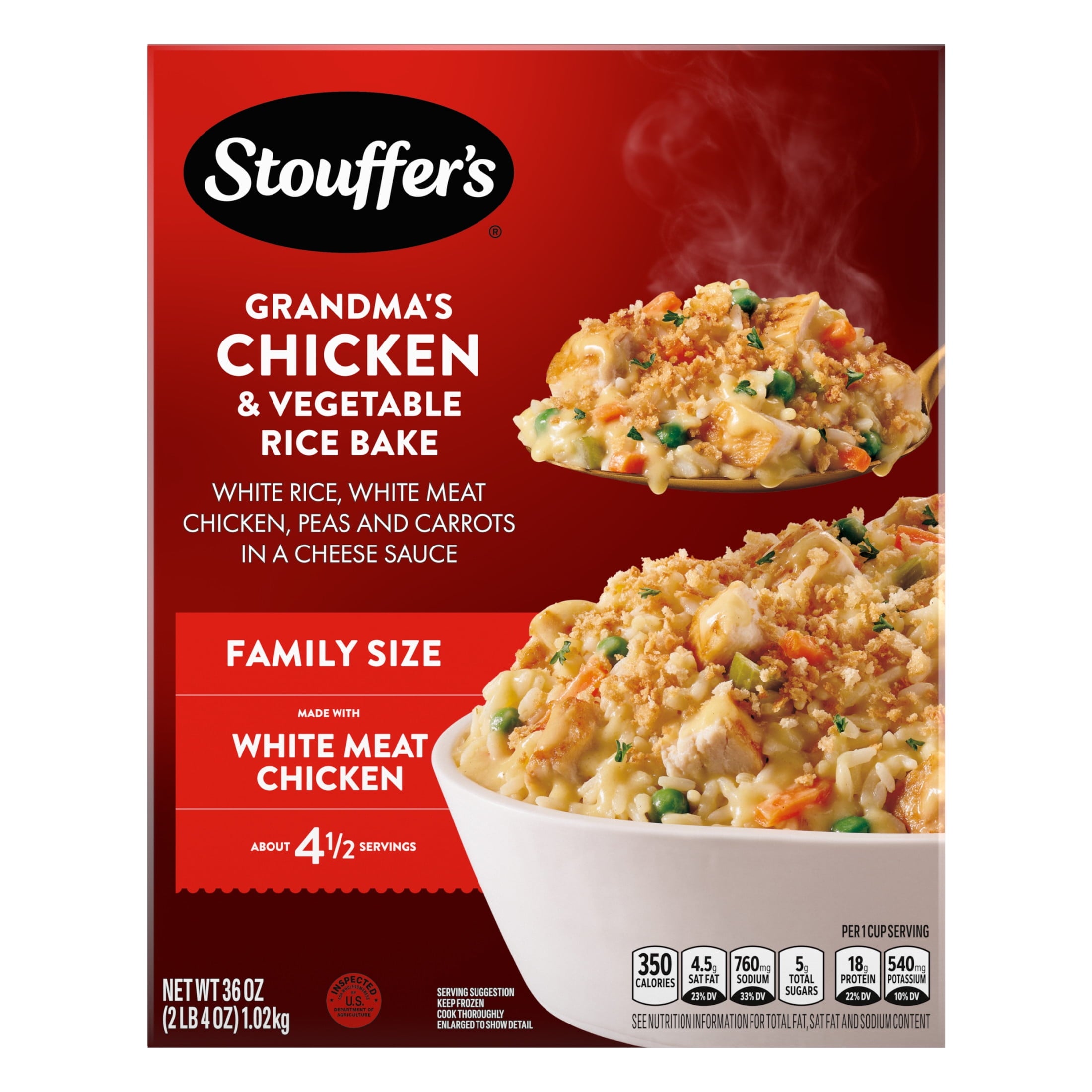 Stouffer's Grandma's Chicken and Vegetable Rice Bake Frozen Family Dinner 36 Oz