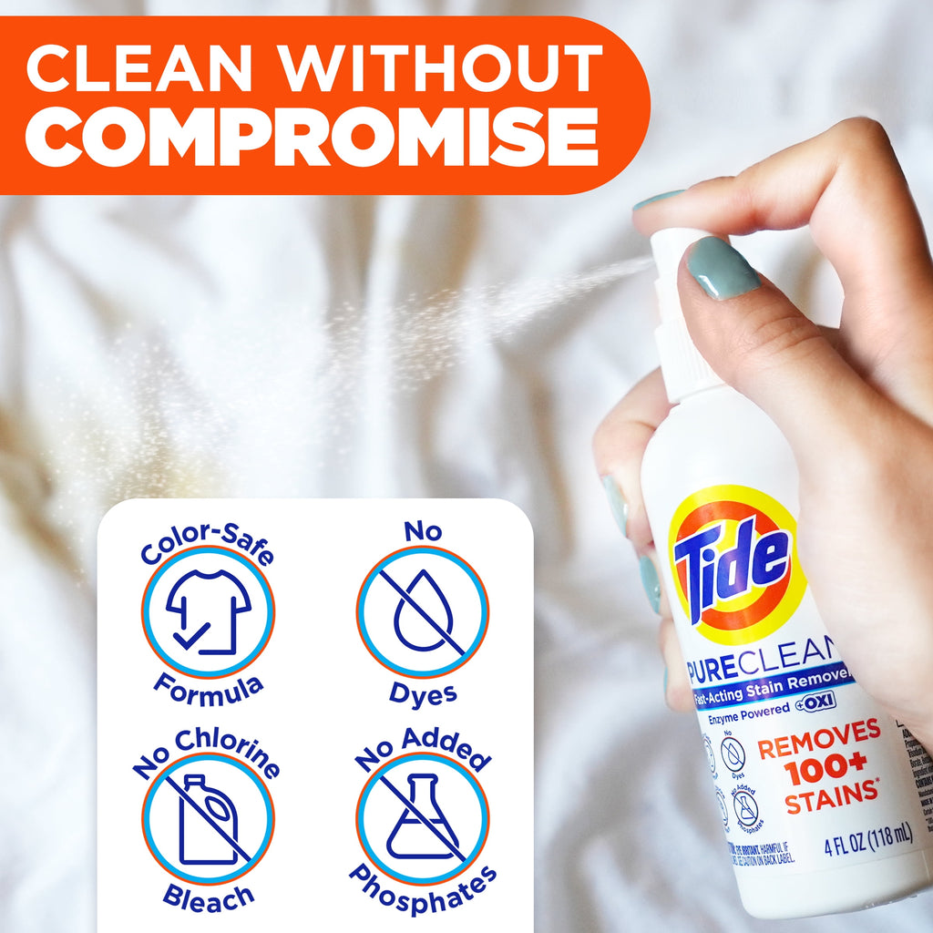 Tide PureClean Enzyme Powered Stain Remover with OXI 4 fl oz