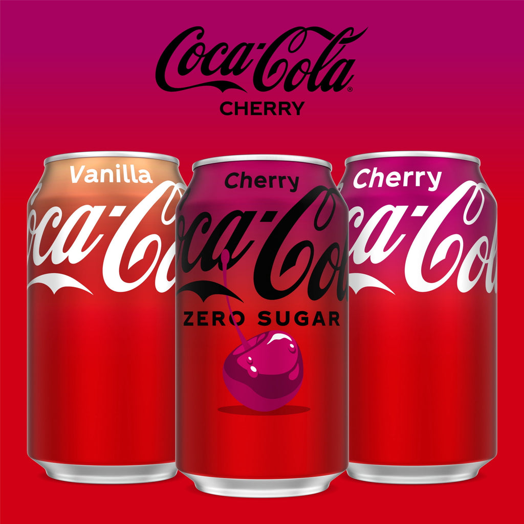 Zero Sugar Cherry Soda Pop Cans 12 Fl Oz 12 Pack Coca-Cola