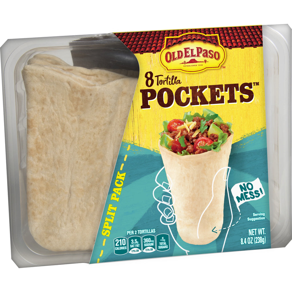 Flour Tortilla Pockets 8 Ct 8.4 Oz Old El Paso