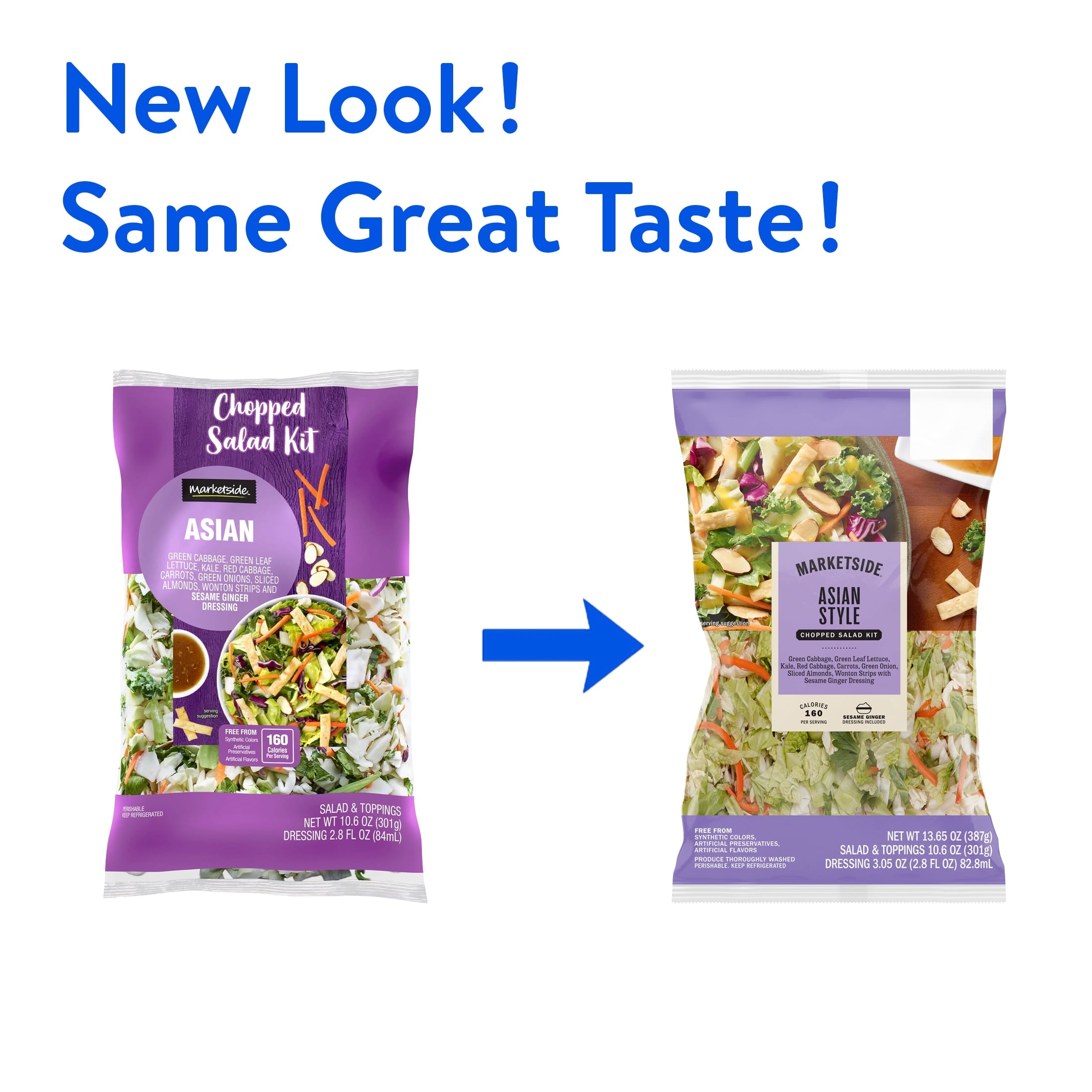 Fresh Marketside Asian Chopped Salad Kit 10.6 Oz Bag