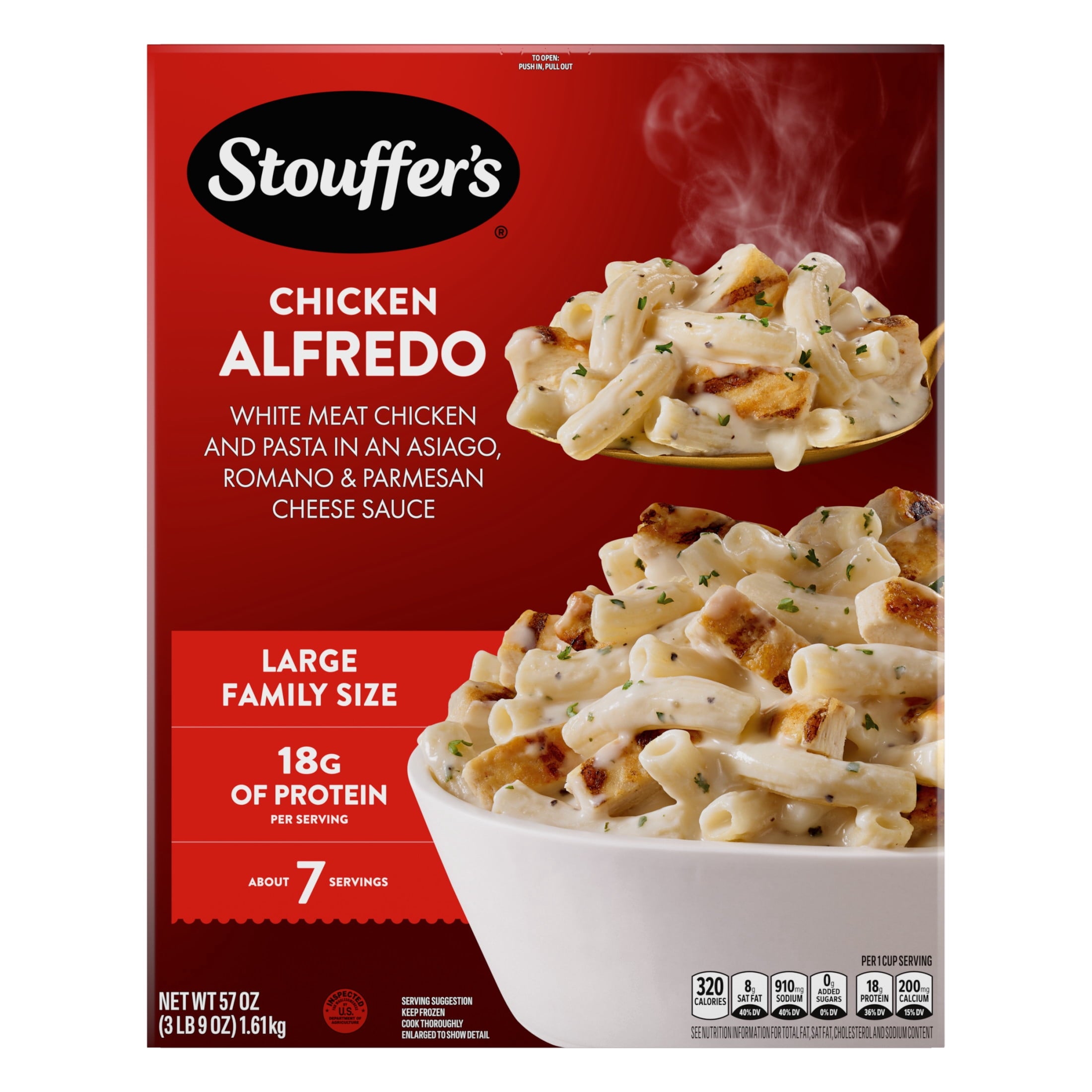 Stouffer's Chicken Alfredo Pasta Large Family Size Frozen 57 Oz