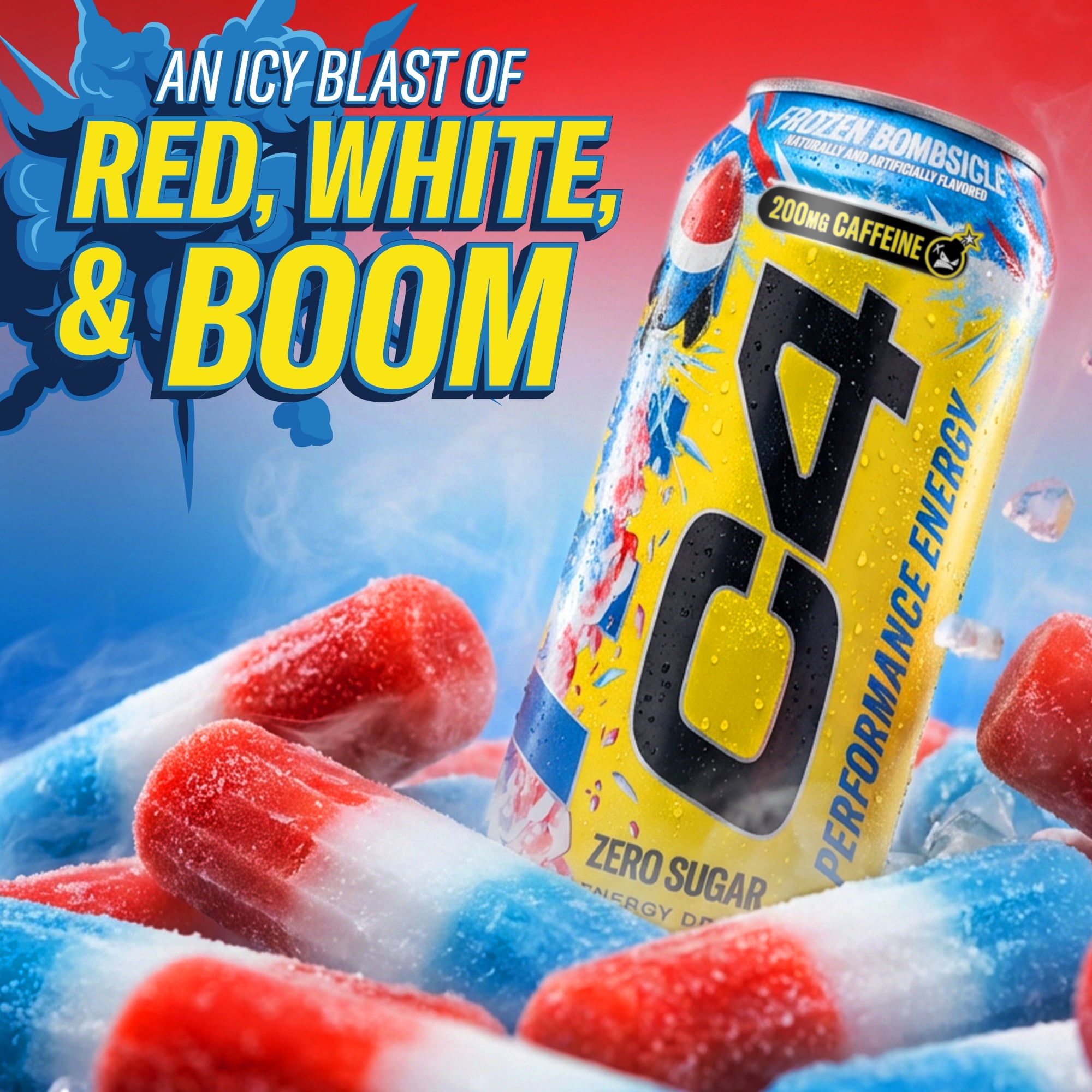 C4 Performance Energy Drink Frozen Bombsicle 16 fl oz Single Can