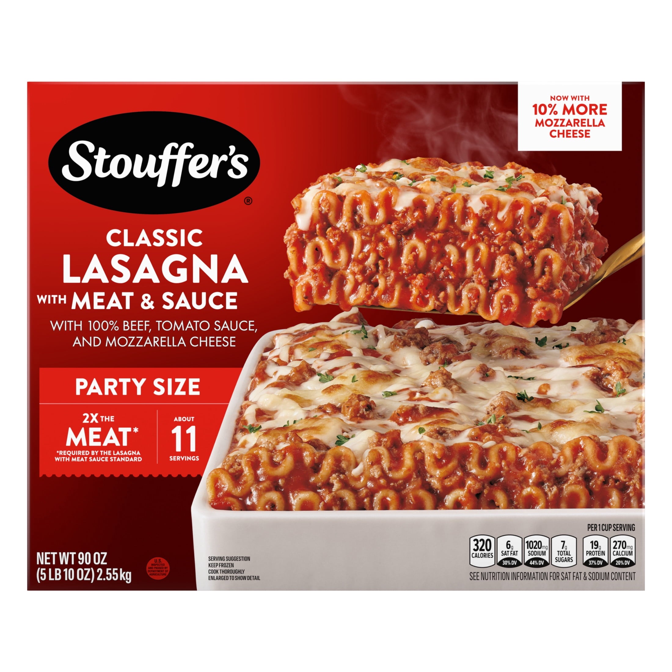 Stouffer's Lasagna with Meat and Sauce Frozen Family Meal 90 Oz