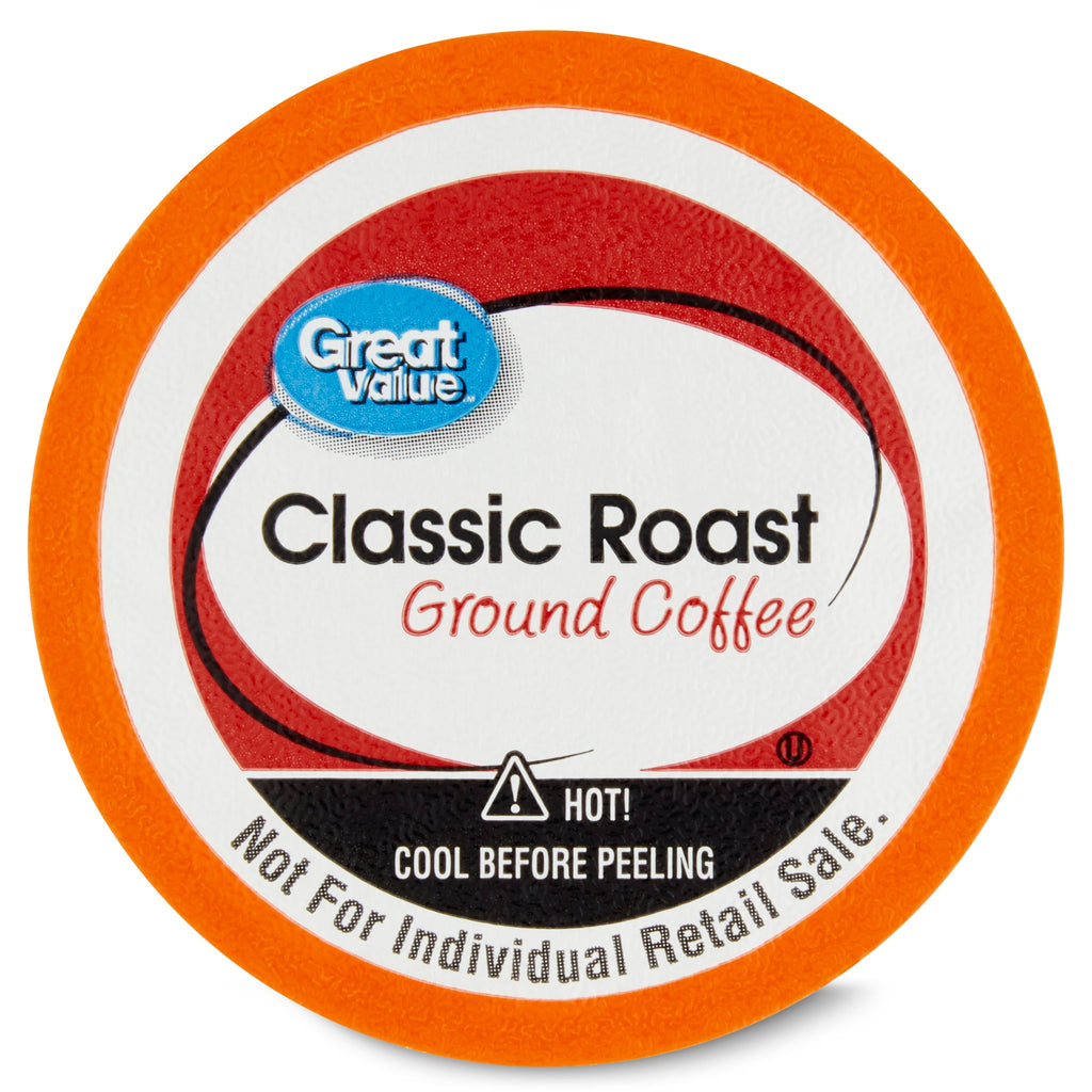 Great Value Classic Roast Medium Roast Ground Coffee Pods 48 Count