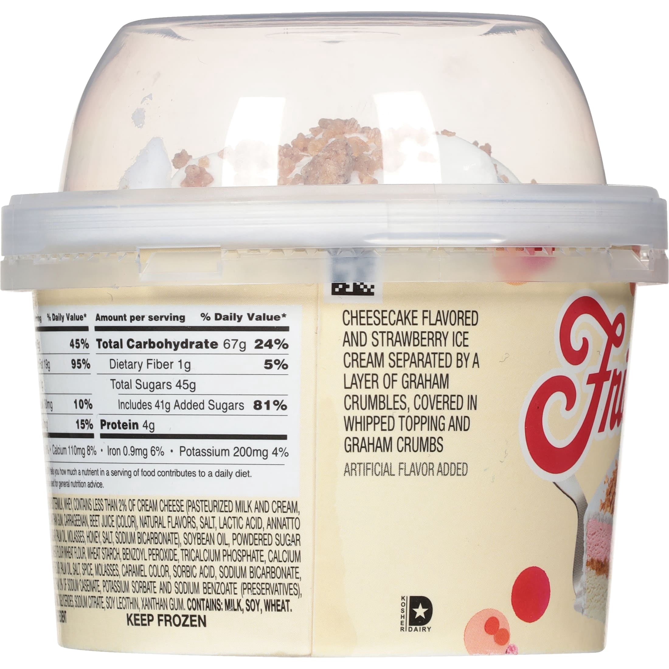 Strawberry Cheesecake Ice Cream Cake Singles 8.5 Fl Oz 1 Count Friendly's