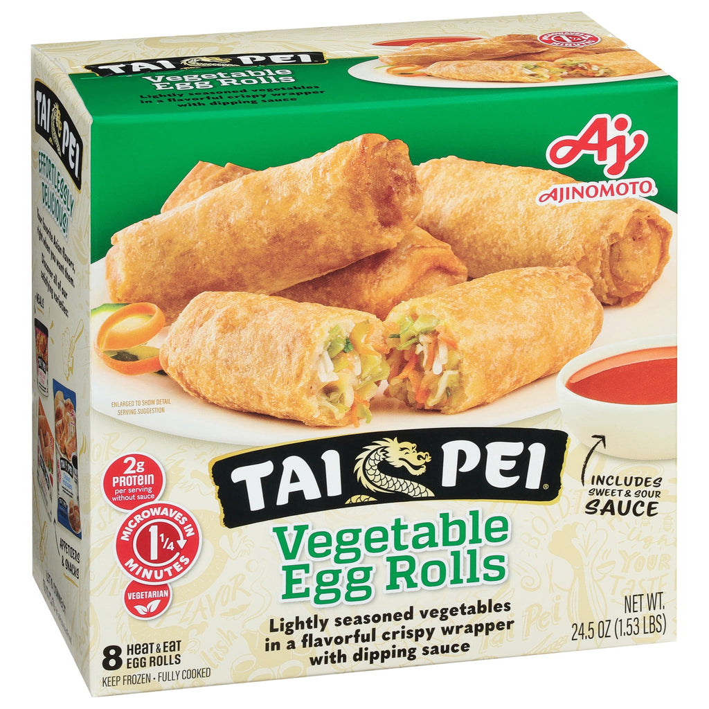 Tai Pei Vegetable Egg Rolls Frozen Asian Appetizer 24.5 Oz