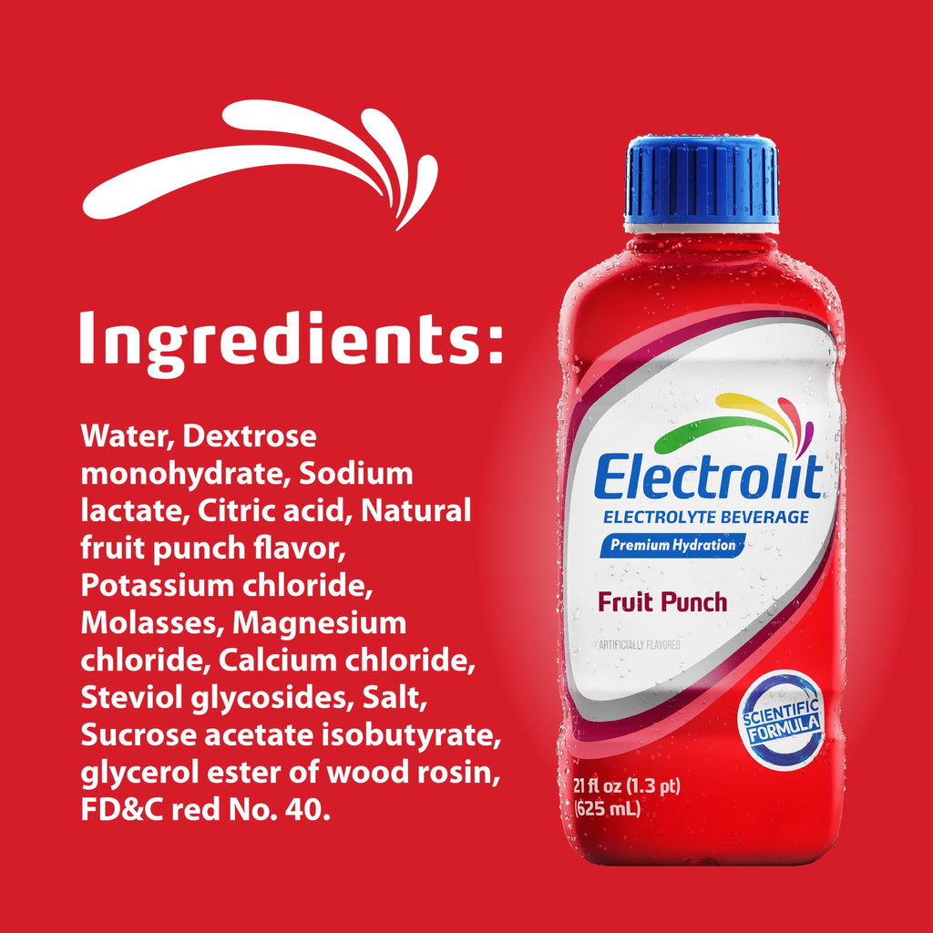 Electrolit Fruit Punch Electrolyte Hydration Beverage 21 fl oz