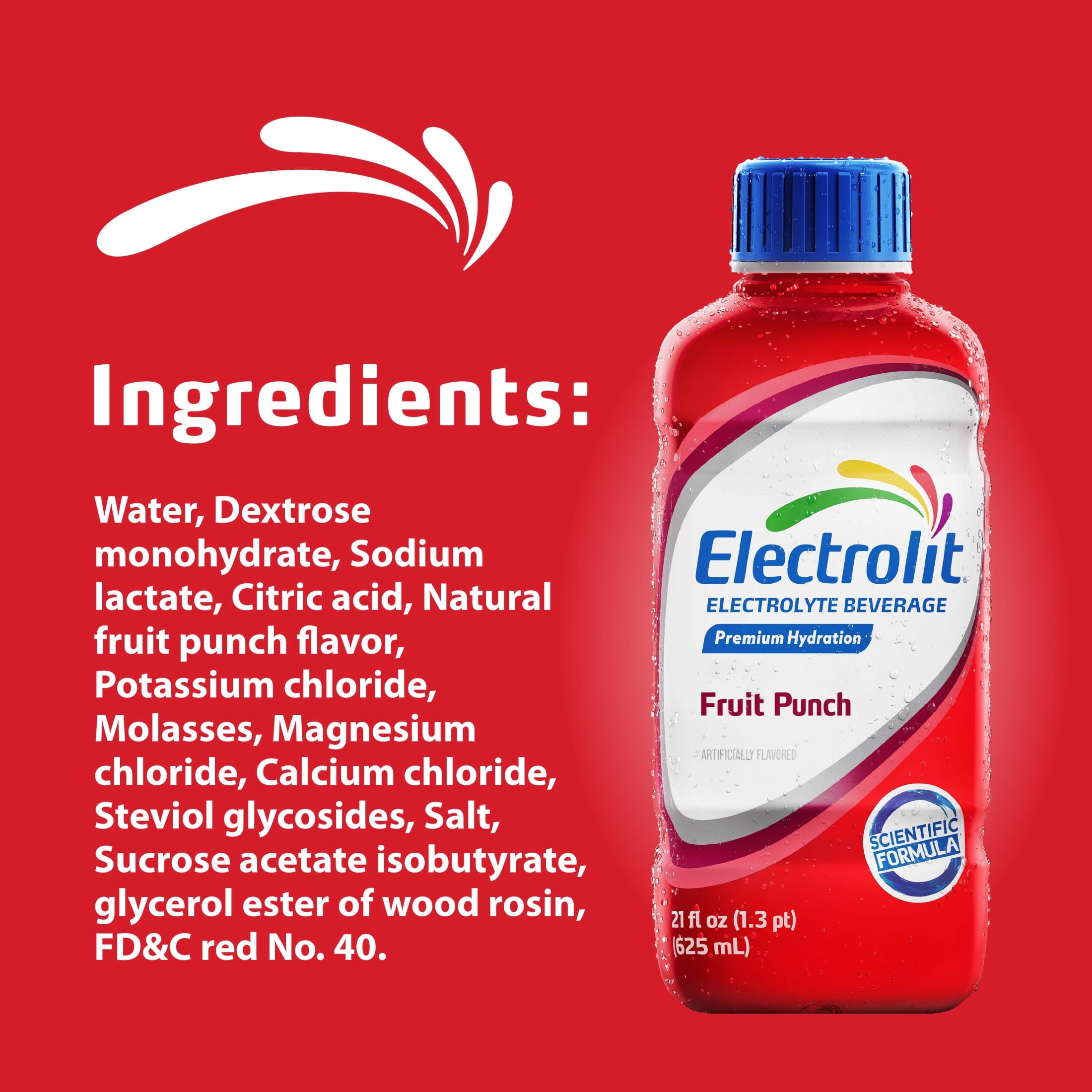 Electrolit Fruit Punch Electrolyte Hydration Beverage 21 fl oz