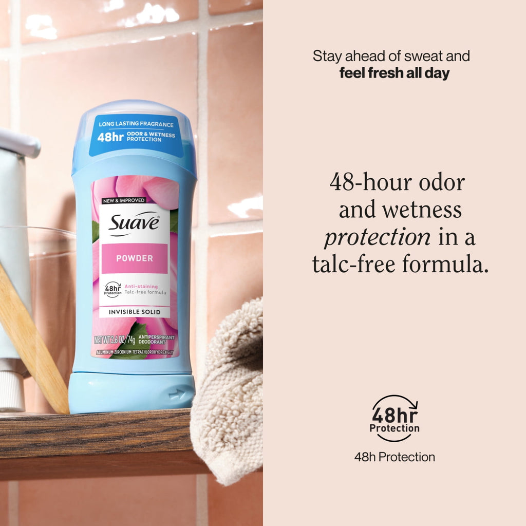 Suave Women Antiperspirant Deodorant Powder 48-Hour Protection 2.6 oz