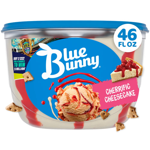 Blue Bunny Cherrific Cheesecake Premium Frozen Dessert 46 Fl Oz Tub