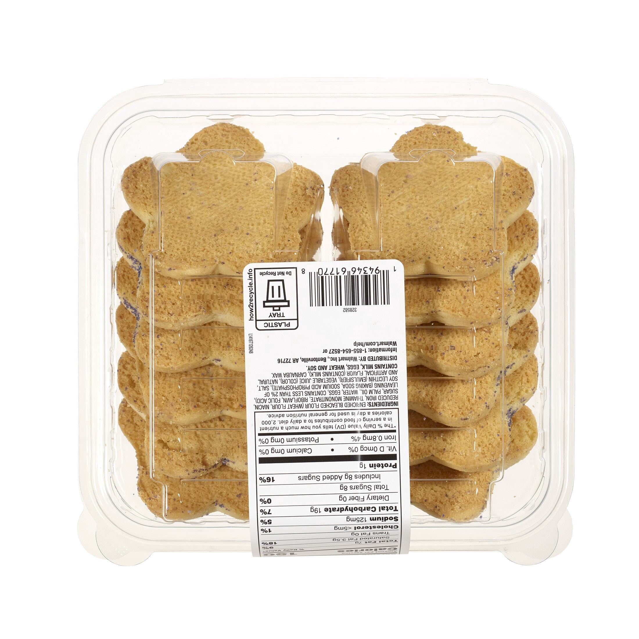 Star Shaped Sugar Cookies with Blue Sugar 12.5 Oz 12 Count Freshness Guaranteed
