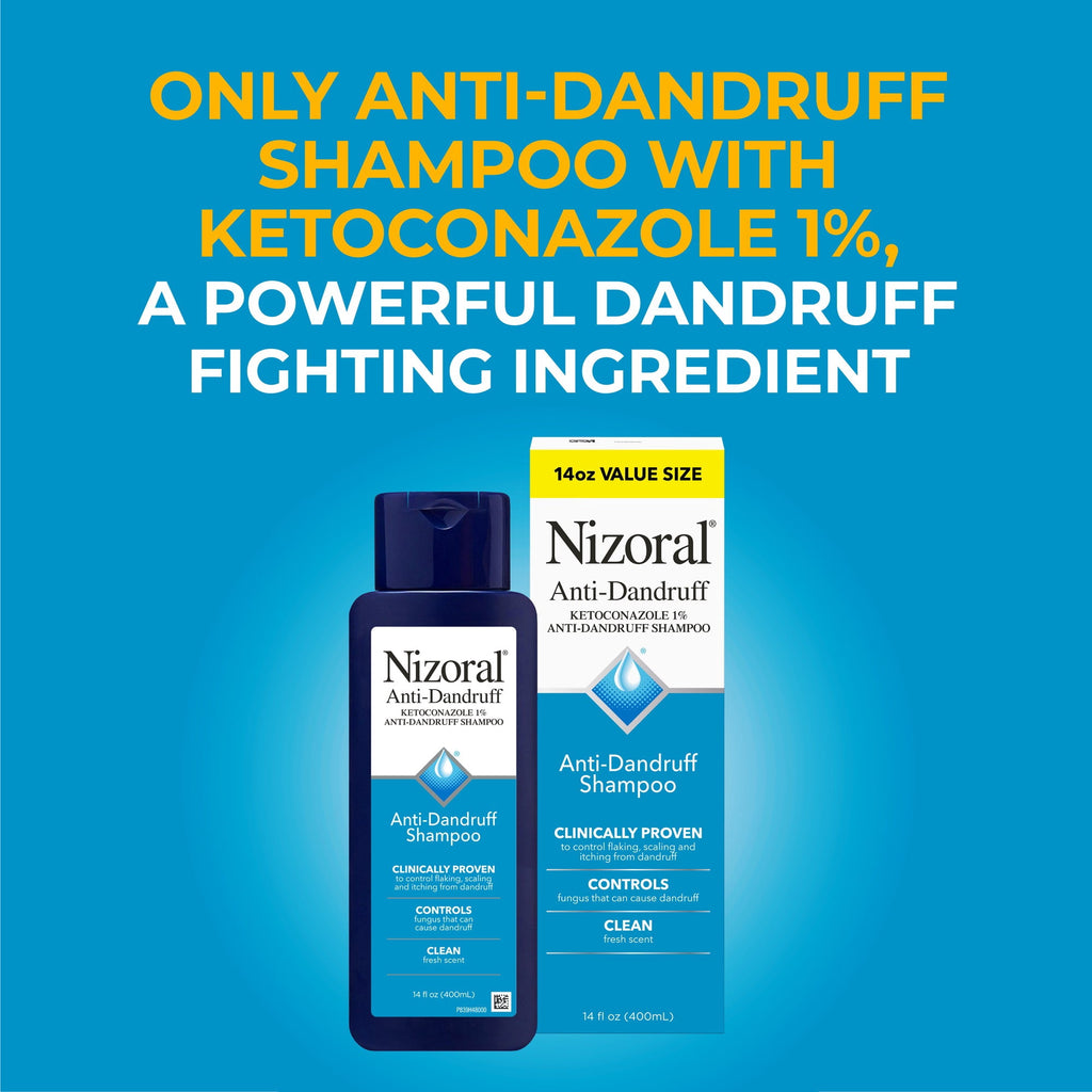 Nizoral Anti-Dandruff Shampoo 1% Ketoconazole Fresh Scent 14 fl oz