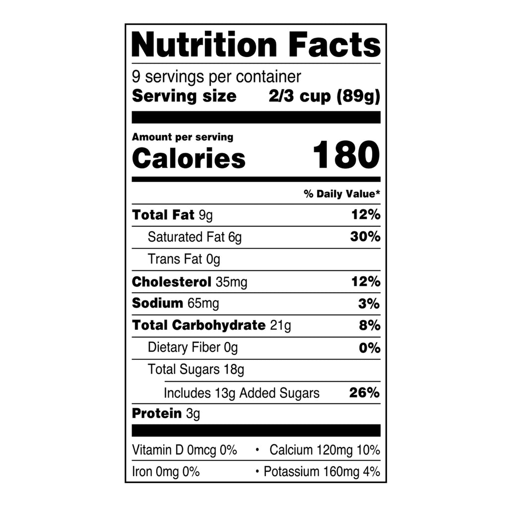 Great Value Vanilla Bean Flavored Ice Cream 48 Fl Oz
