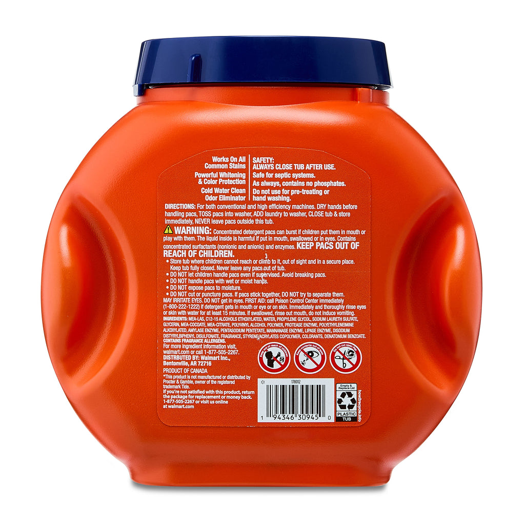 Great Value Premium Clean Laundry Pacs Original Scent 42 Count