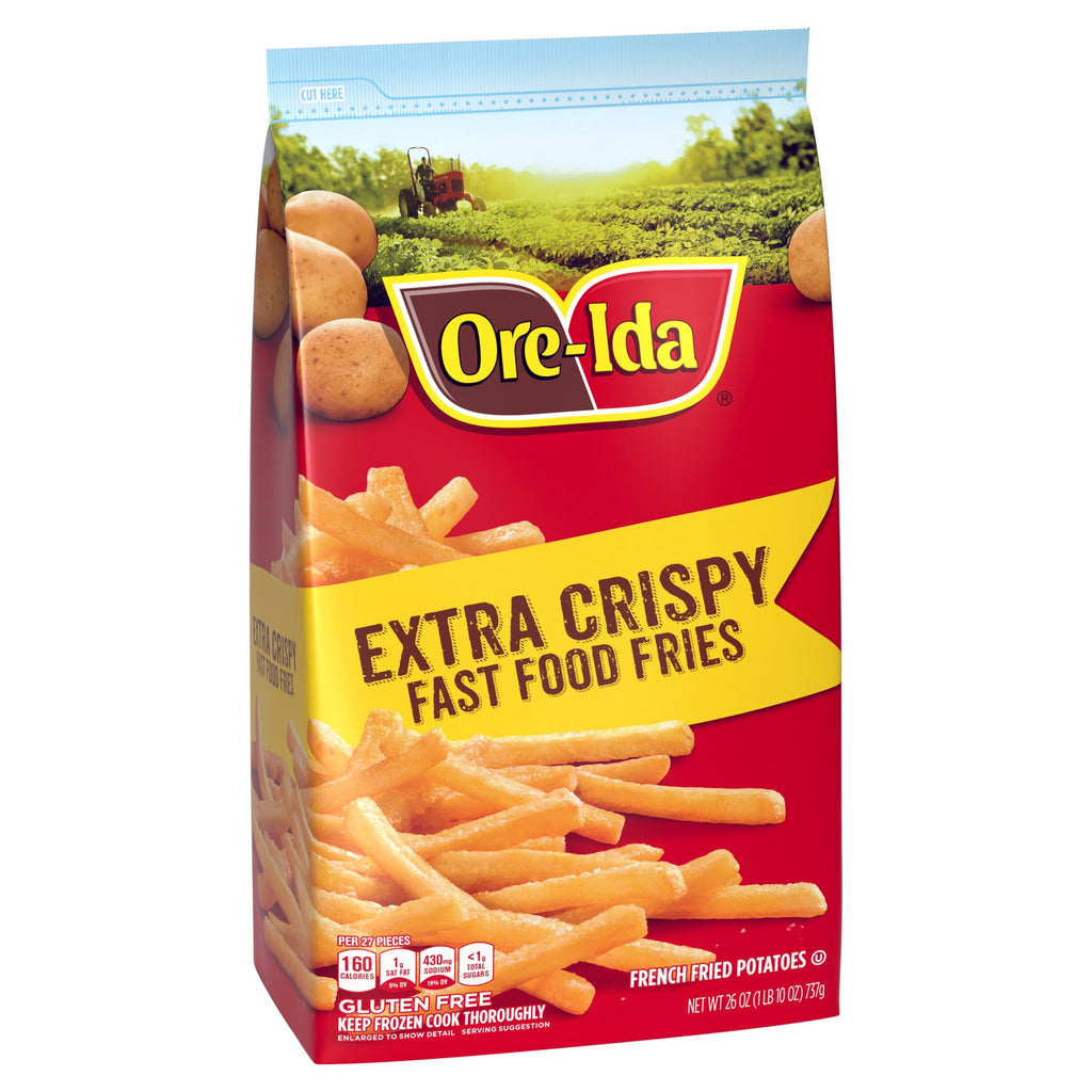 Ore-Ida Extra Crispy Fast Food Fries Frozen Potatoes 26 Oz