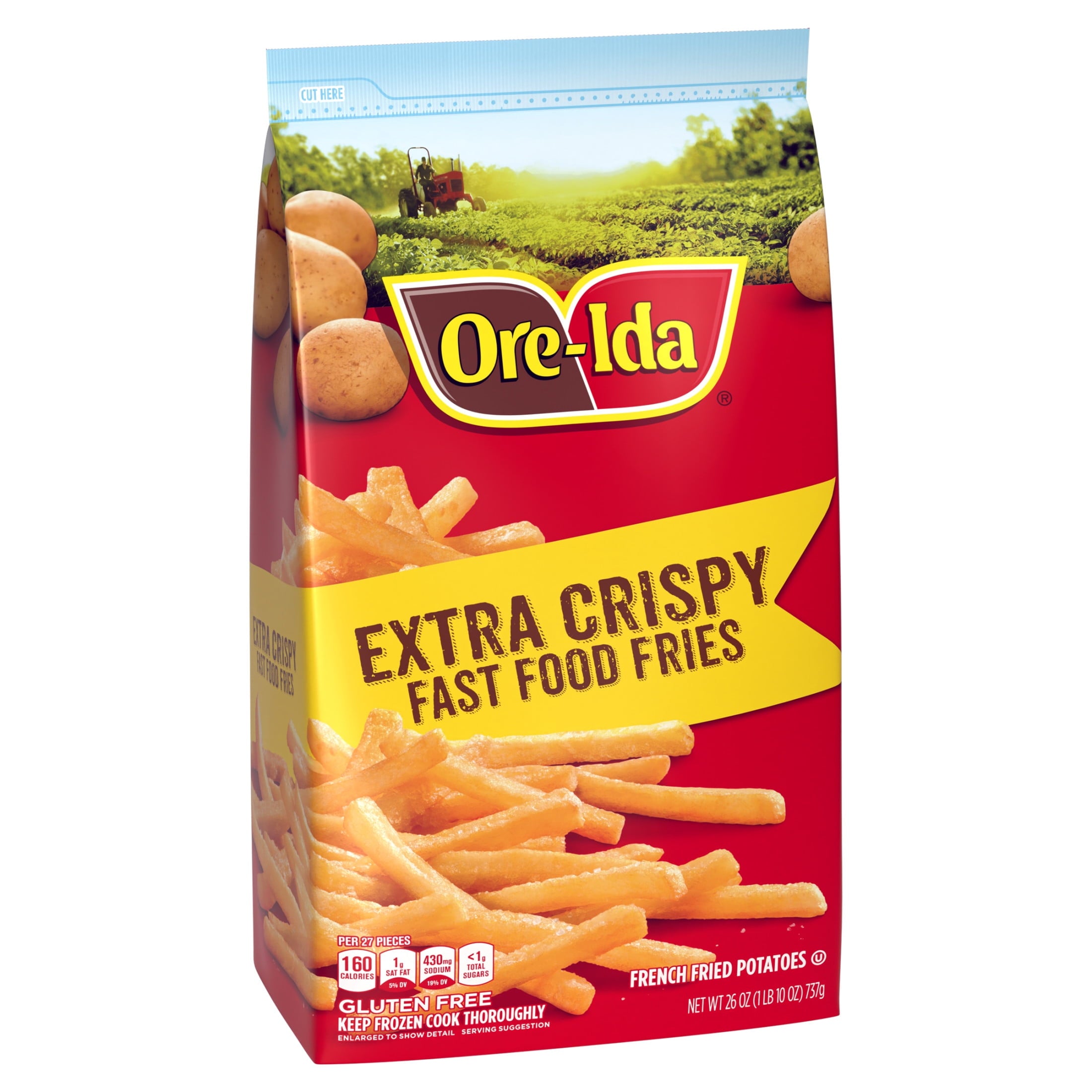 Ore-Ida Extra Crispy Fast Food Fries Frozen Potatoes 26 Oz