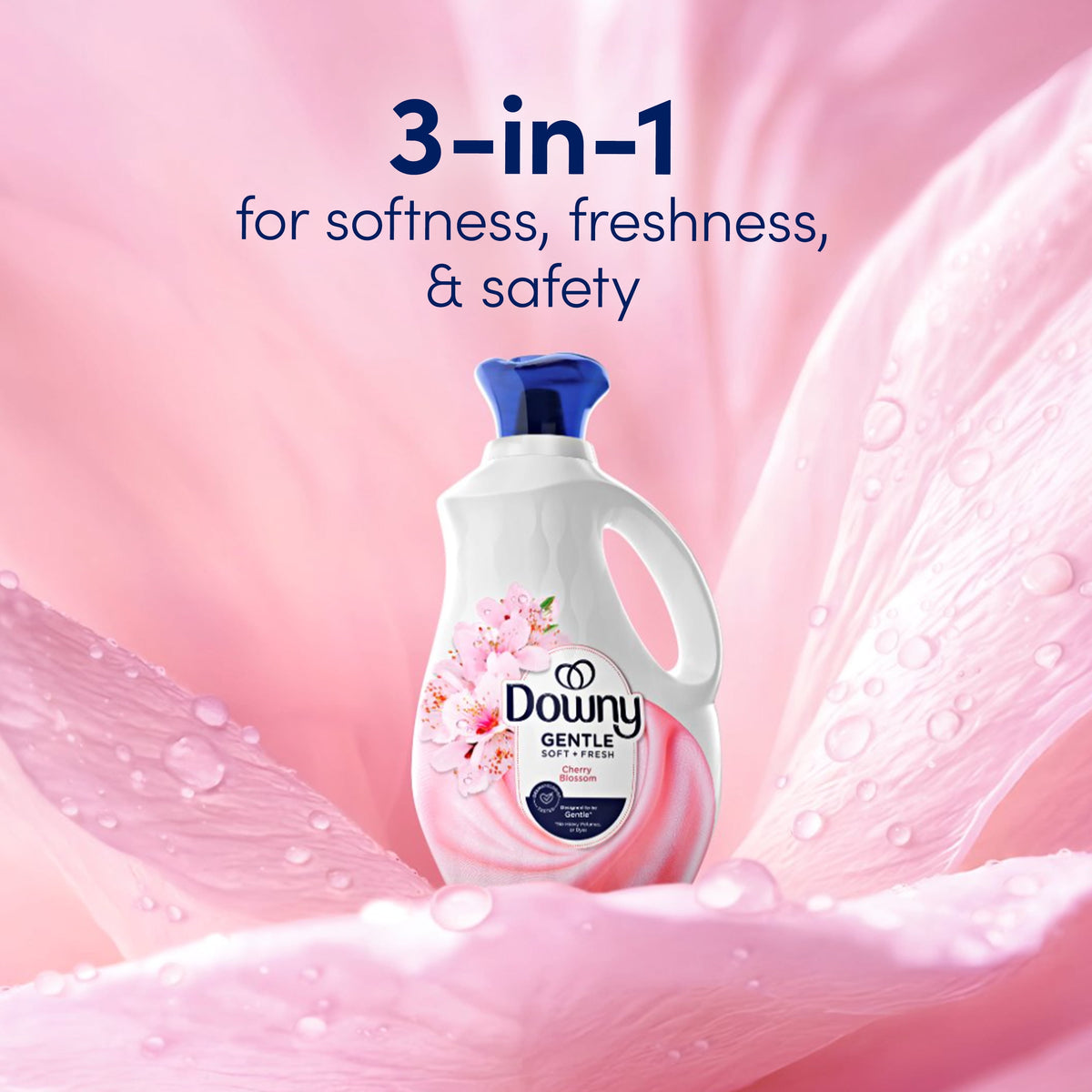 Downy Gentle Soft + Fresh Liquid Fabric Softener Cherry Blossom Scent 44 fl oz 66 Loads