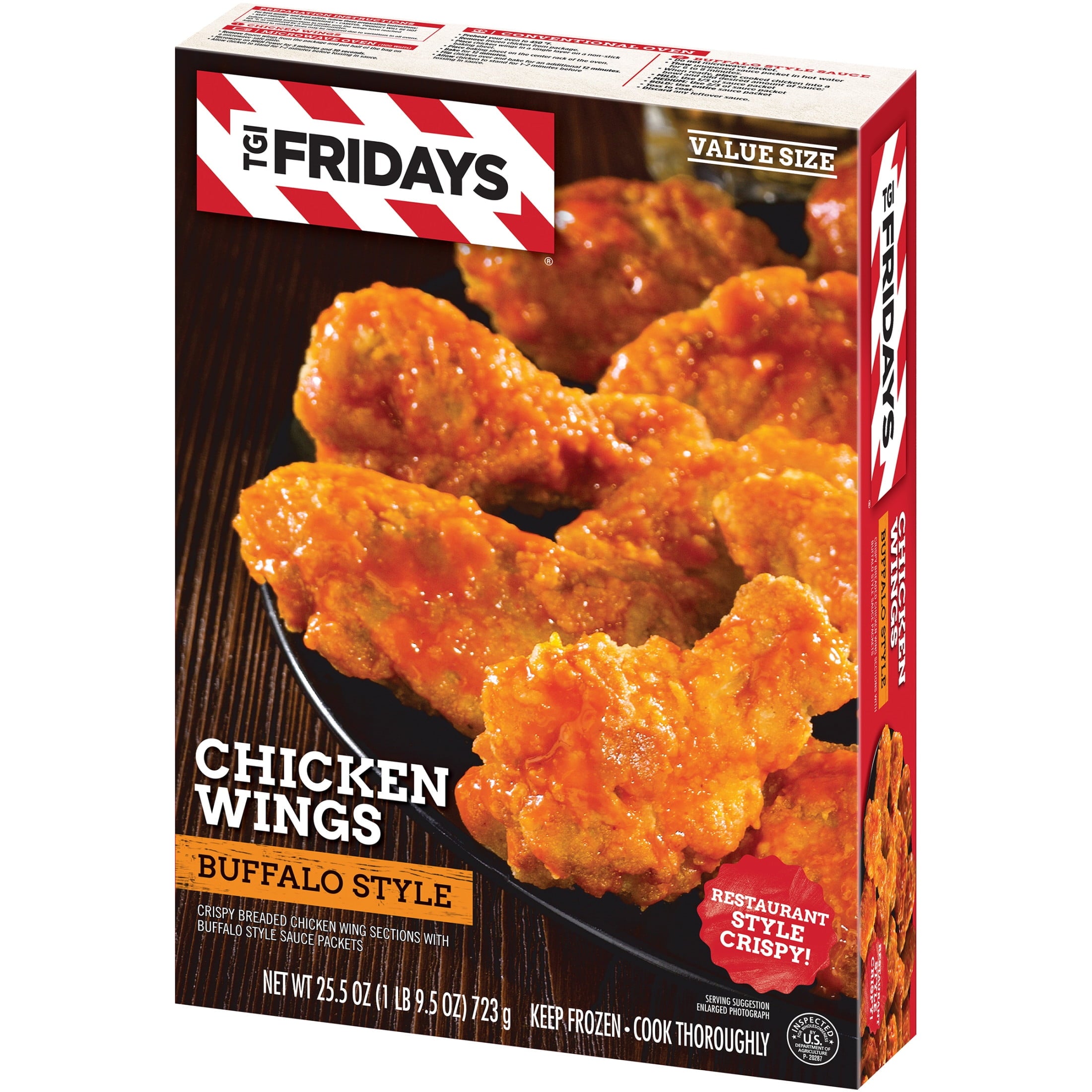 TGI Fridays Buffalo Style Chicken Wings Frozen 25.5 Oz