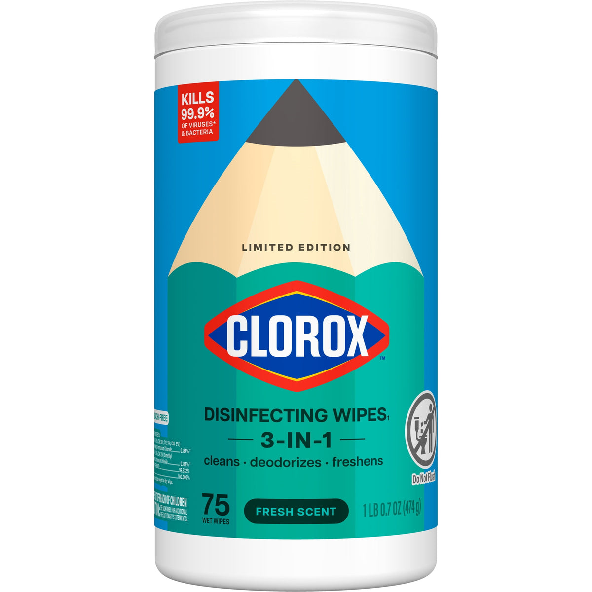 Clorox Disinfecting Wipes Bleach Free Fresh Scent 75 Count
