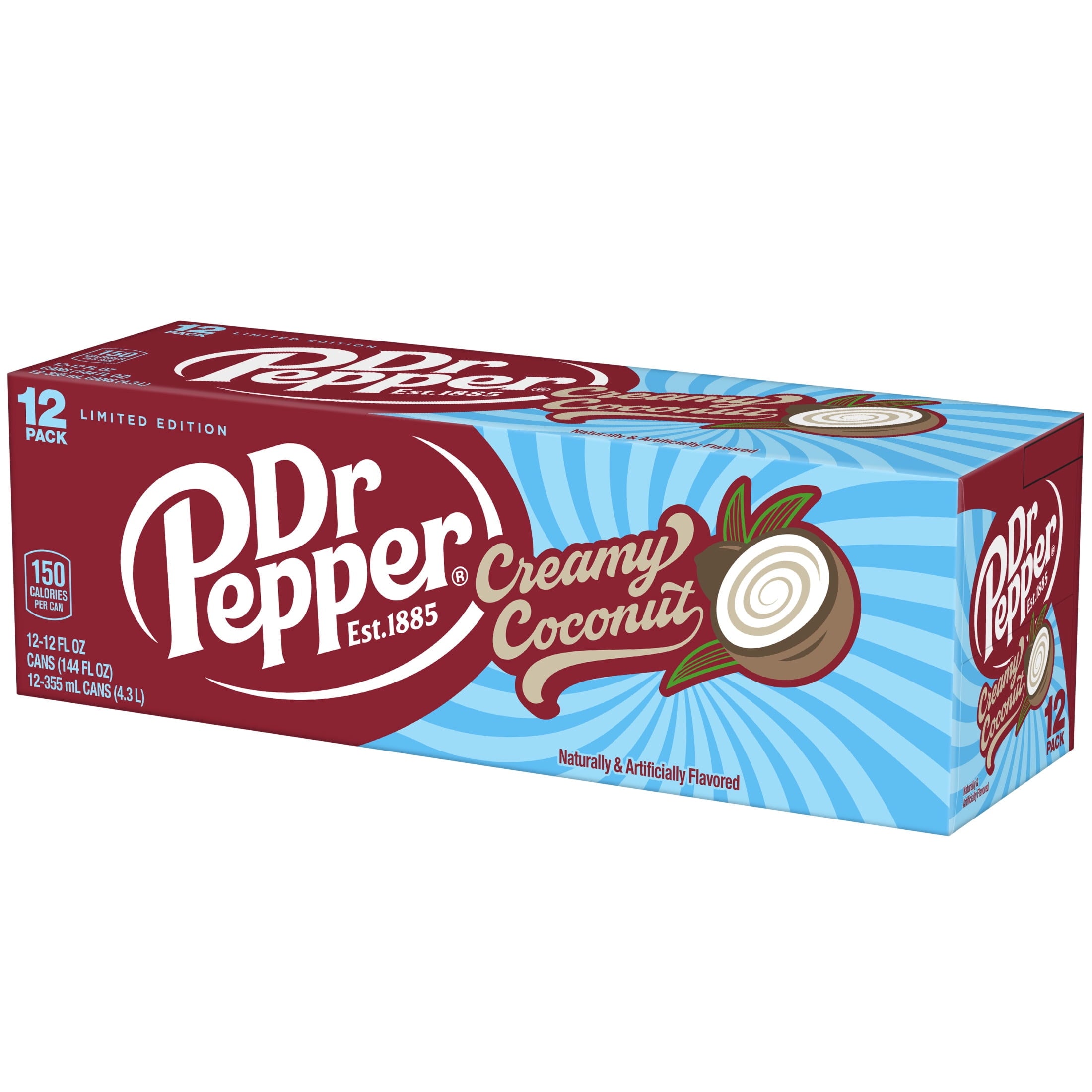 Dr Pepper Creamy Coconut Soda Pop Cans 12 Fl Oz 12 Pack