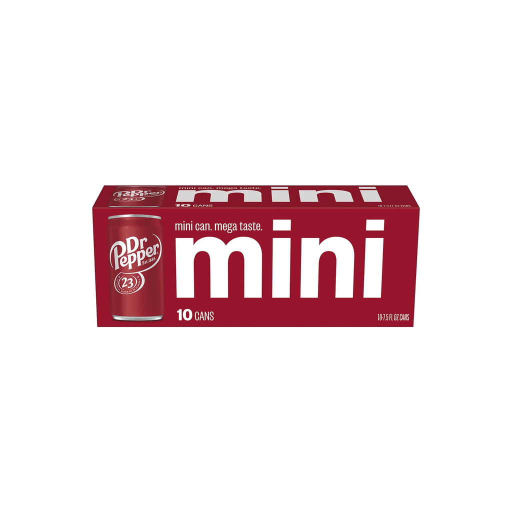 Dr Pepper Soda Pop Cans 7.5 Fl Oz 10 Pack